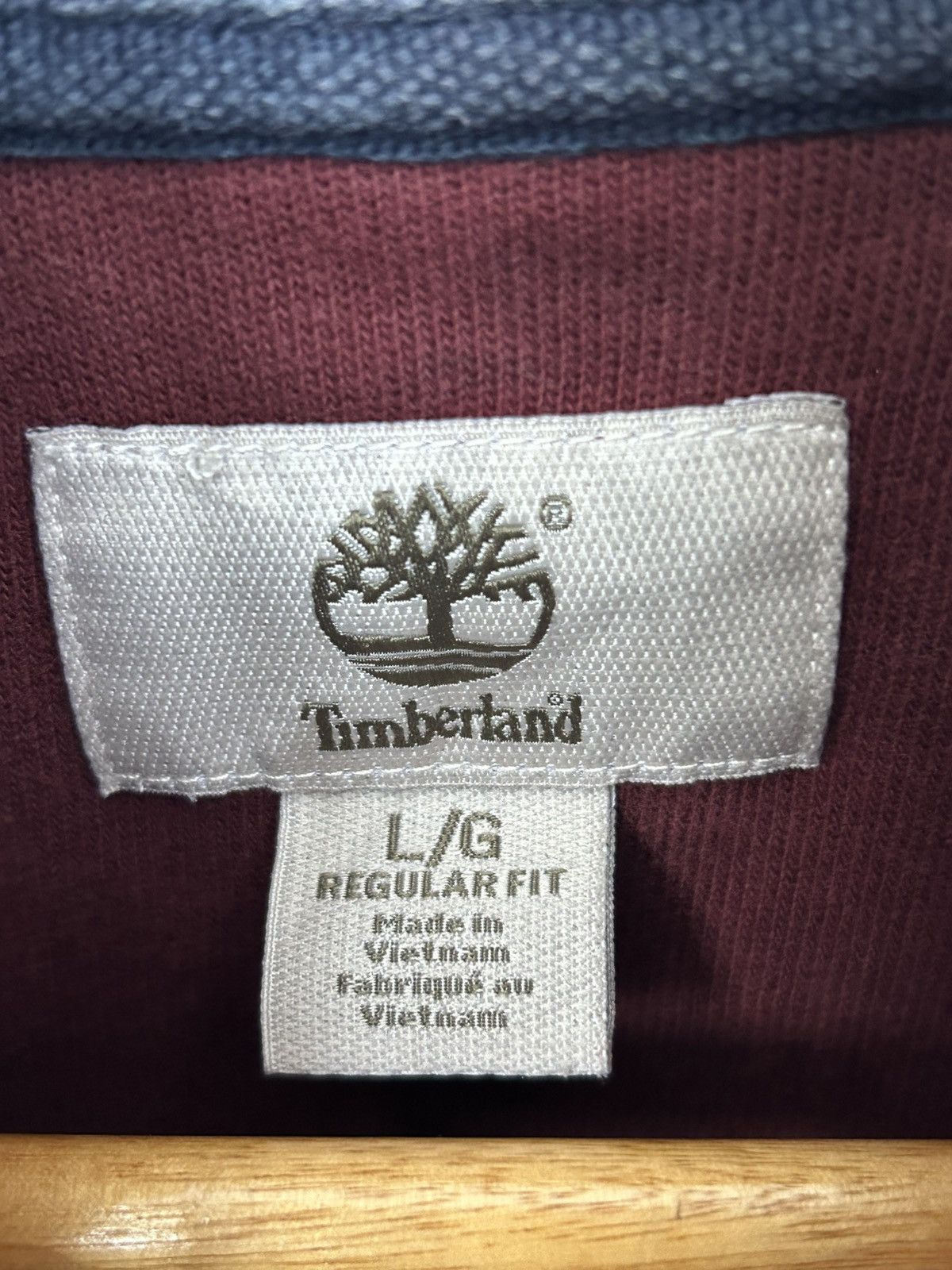 Timberland Timberland Marroon Halfzipper Logo Size US L / EU 52-54 / 3 - 5 Thumbnail
