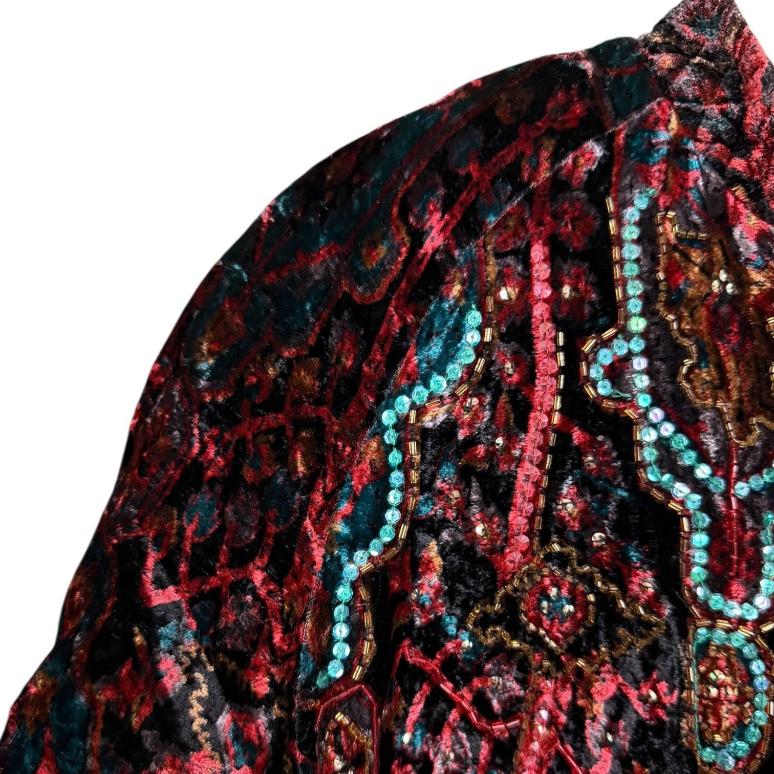 Judith Leiber Vintage Judith Ann Creations Sequined 80s Glam Bomber Jacket Size M / US 6-8 / IT 42-44 - 5 Thumbnail