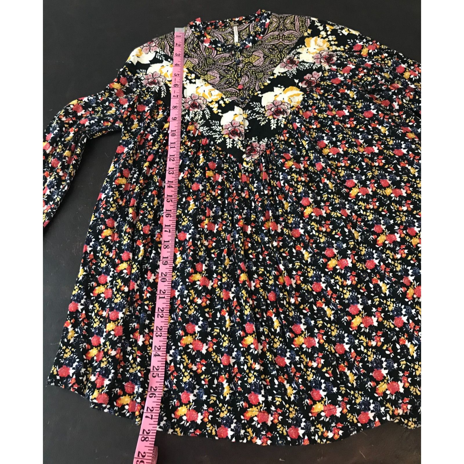 Free People Free People Wildflower Fields Henley Bohemian Tunic Size XS / US 0-2 / IT 36-38 - 7 Thumbnail