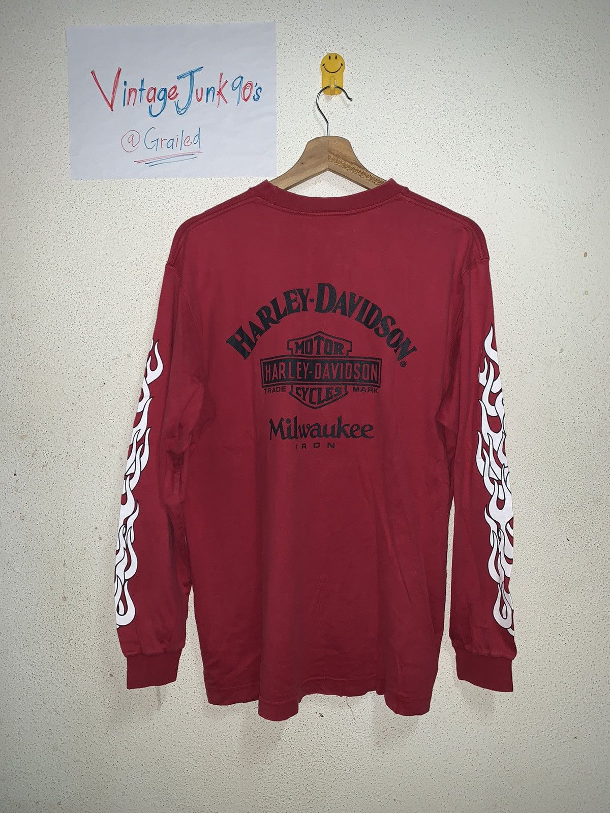 Vintage Vintage Harley Davidson Flames Long Sleeve Size US M / EU 48-50 / 2 - 5 Thumbnail