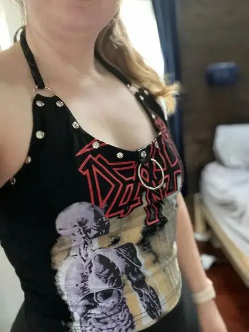 Other "DEATH" Sexy Y2K Aesthetic Black Red Corset Size XXS / US 00 / IT 34 - 5 Thumbnail