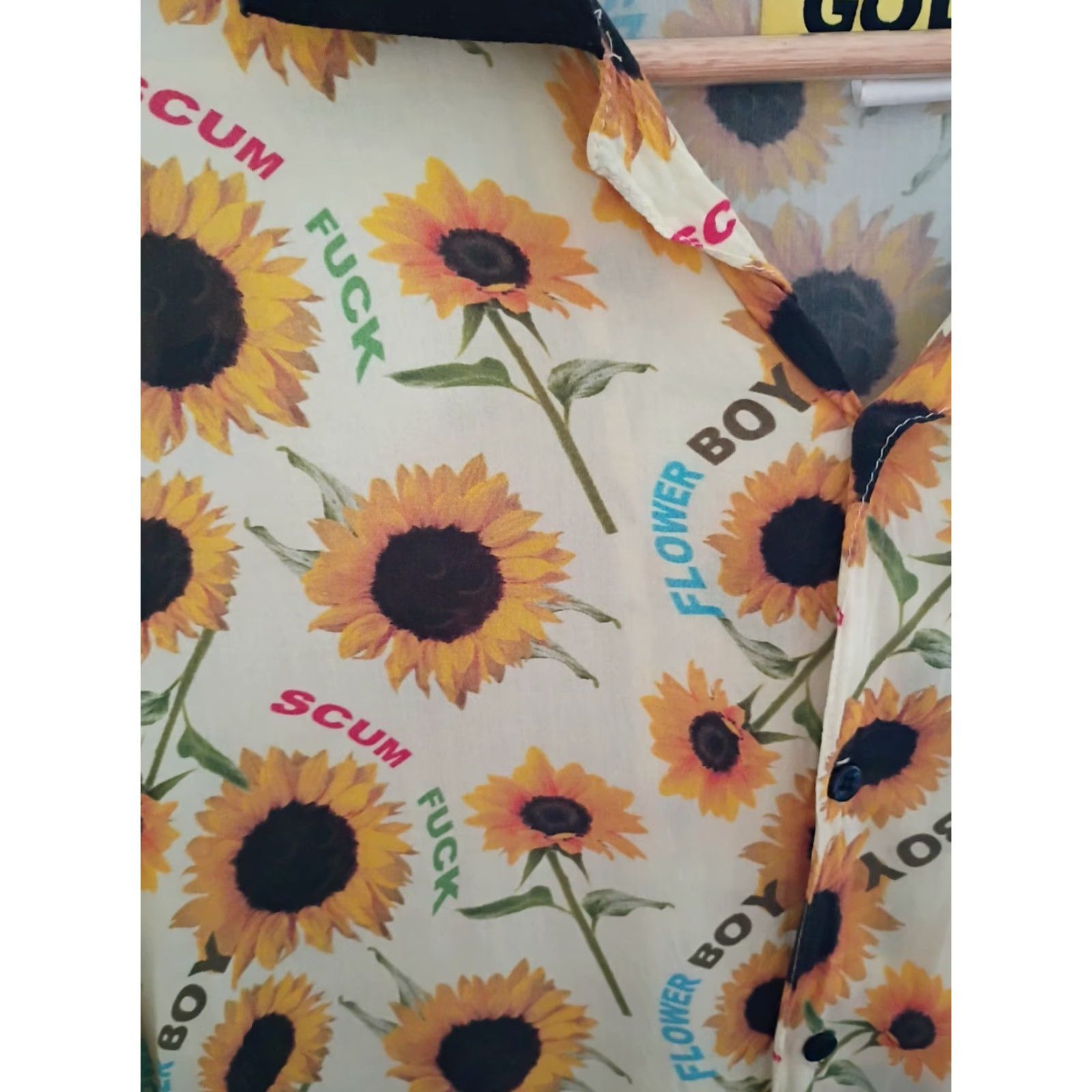 Vintage VINTAGE Golf Brand Flower Boy Hype Button Shirt Tyler the Creator S Men Yellow Short Sleeve Button-Up Rayon Size US S / EU 44-46 / 1 - 2 Thumbnail