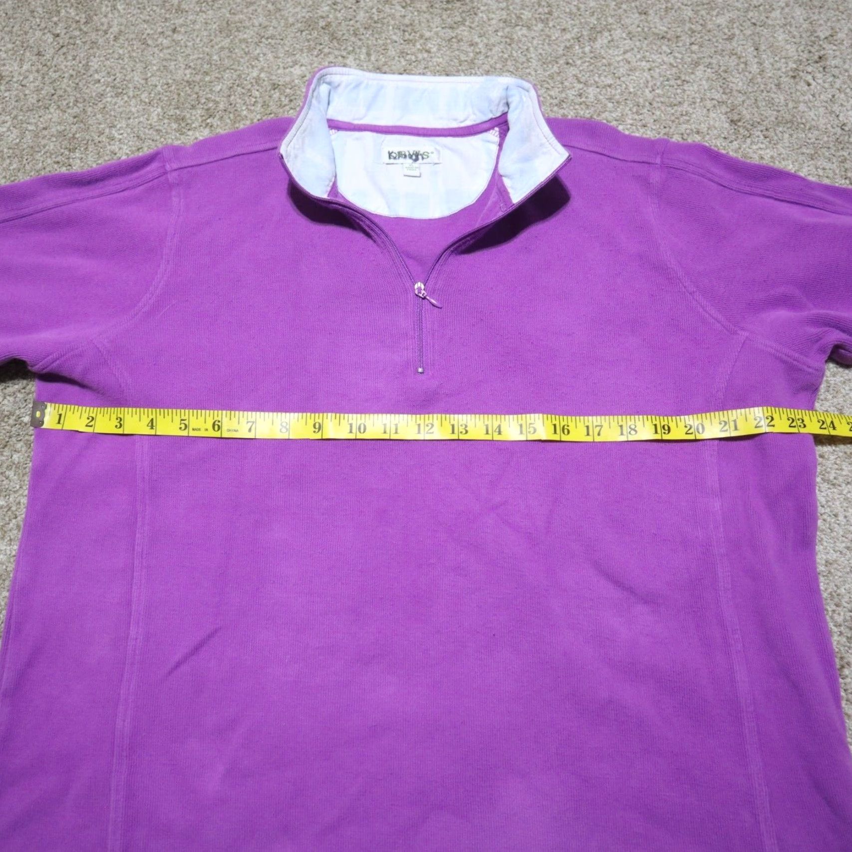 Orvis Orvis Sweater Shirt Women XL Purple Zip Pockets Mock Neck Long Sleeve Pullover Classic 90s Decade Vintage: No Size XL / US 12-14 / IT 48-50 - 4 Thumbnail