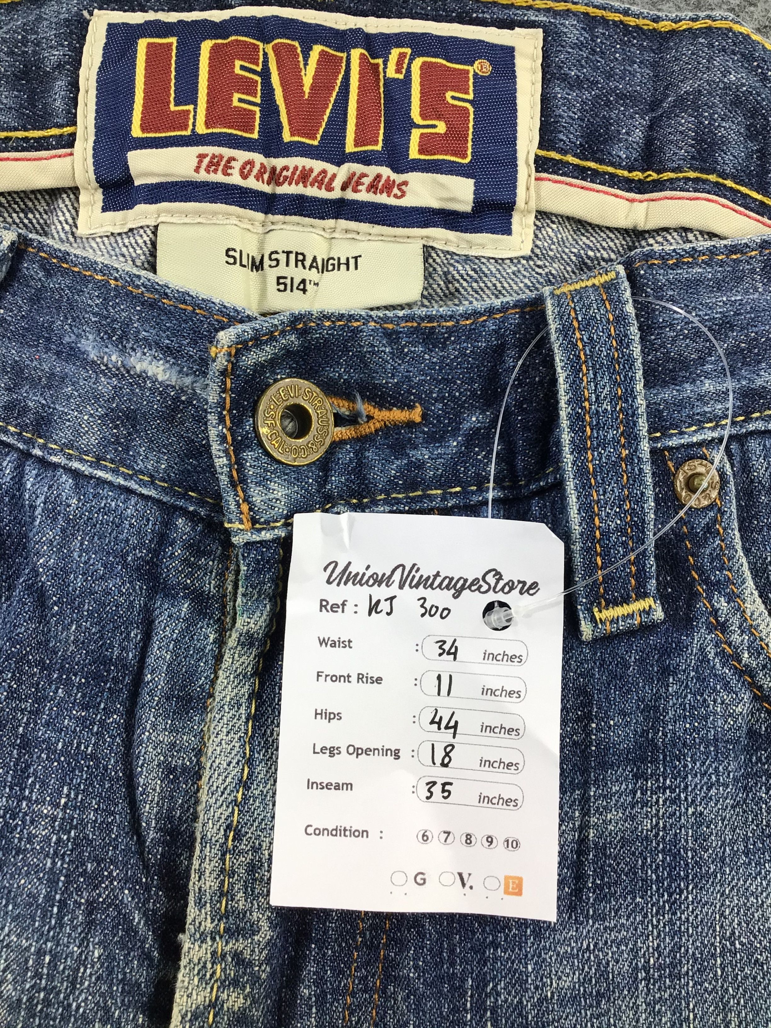 Levi's Vintage Levis 514 Jeans Faded Blue Denim KJ300 Size US 35 - 12 Thumbnail