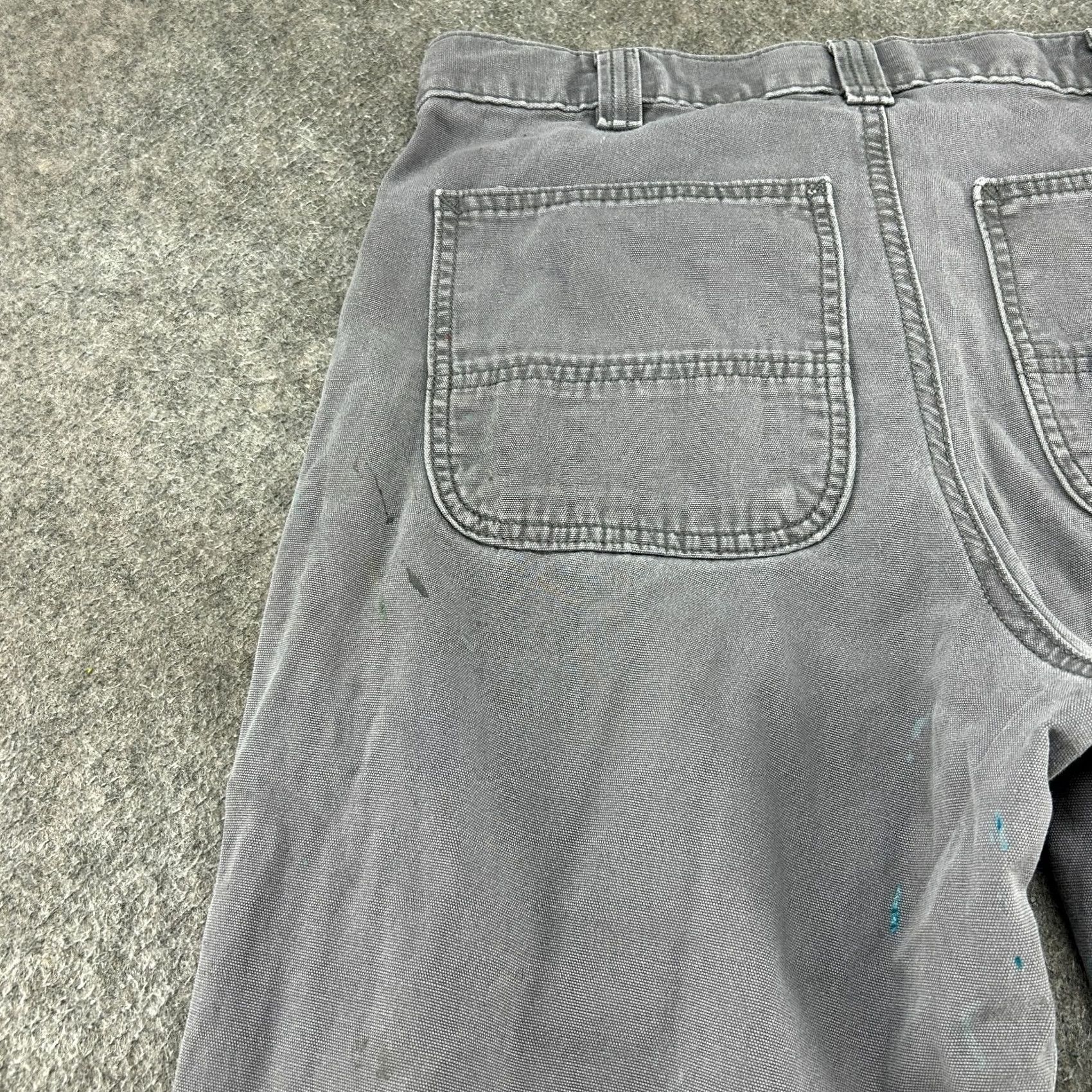 Carhartt VINTAGE Carhartt Pants Mens 32x32 Gray Carpenter Relaxed Rugged Flex Canvas Distressed Size US 32 / EU 48 - 3 Thumbnail