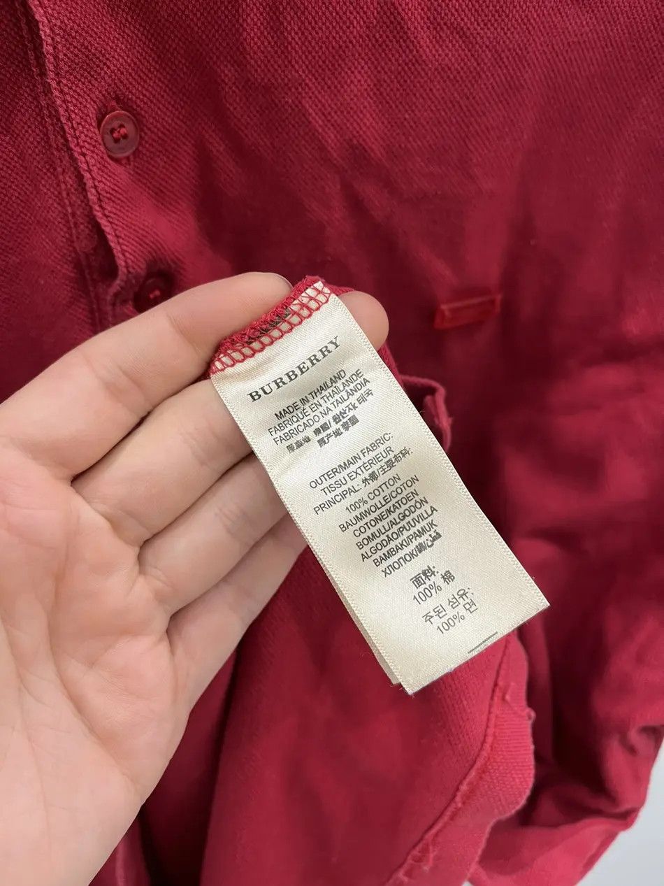 Burberry Burberry London Red Logo Details Polo Shirt Tee Size US XL / EU 56 / 4 - 4 Thumbnail