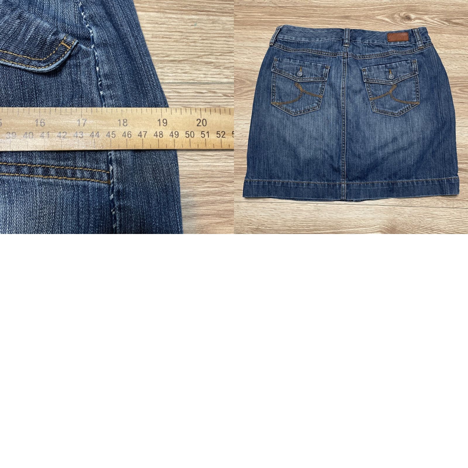 Tommy Hilfiger VINTAGE Tommy Hilfiger Denim Mini Skirt Womens 8 Blue Cargo Flap Pockets Size 30" / US 8 / IT 44 - 8 Thumbnail