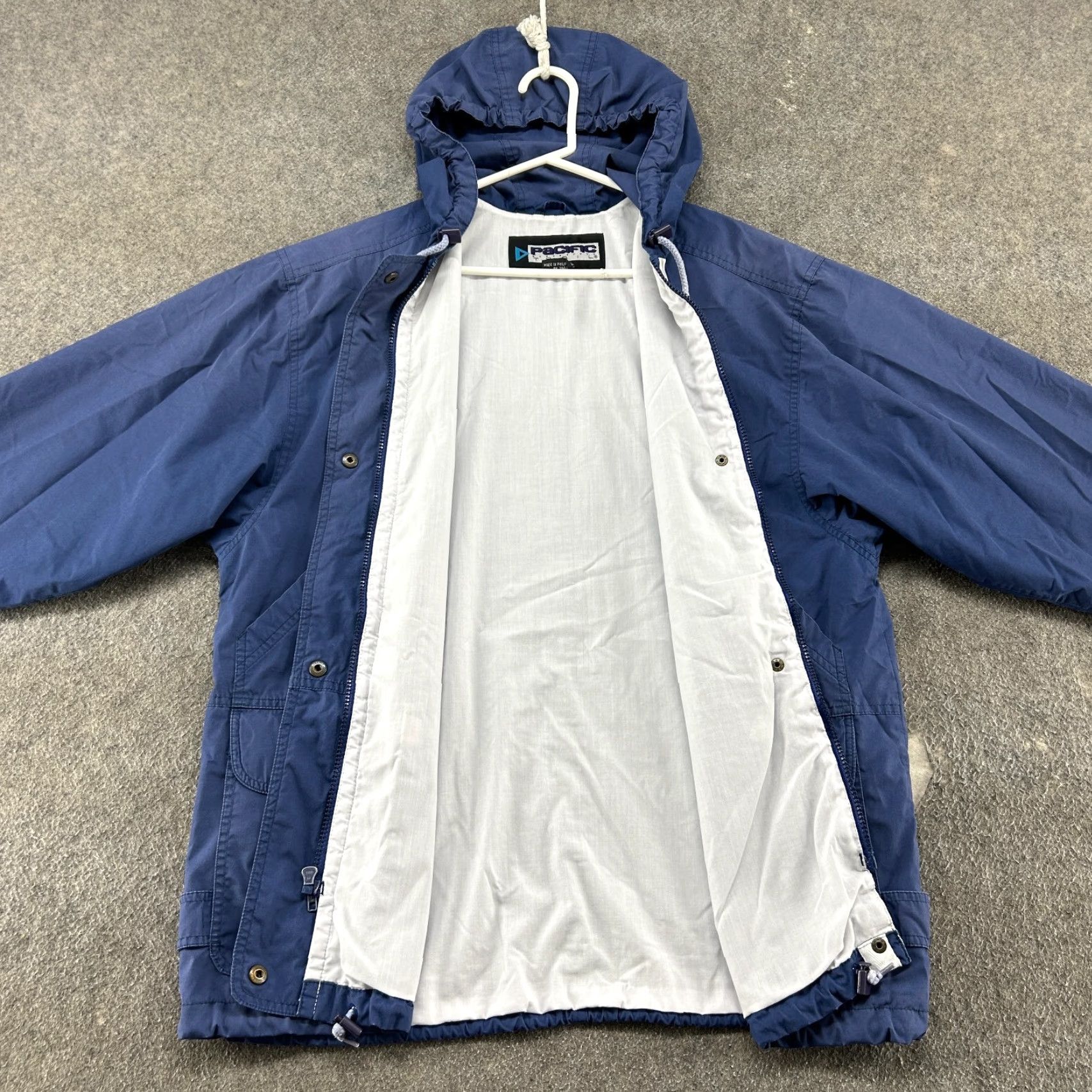 Vintage VINTAGE Pacific Trail Jacket Mens M Blue Hooded Full Zip Snap Sun Faded 80s 90s Size US M / EU 48-50 / 2 - 6 Thumbnail