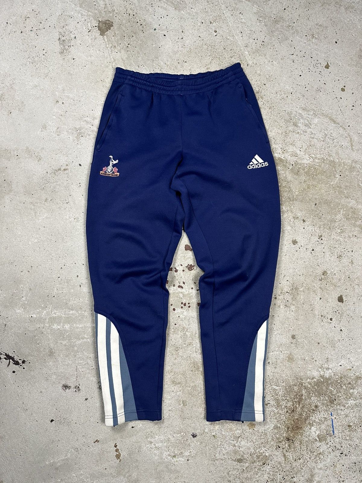 Adidas Vintage 90s Adidas x Tottenham Hotspur Navy Track Pants Size US 30 / EU 46 - 1 Thumbnail
