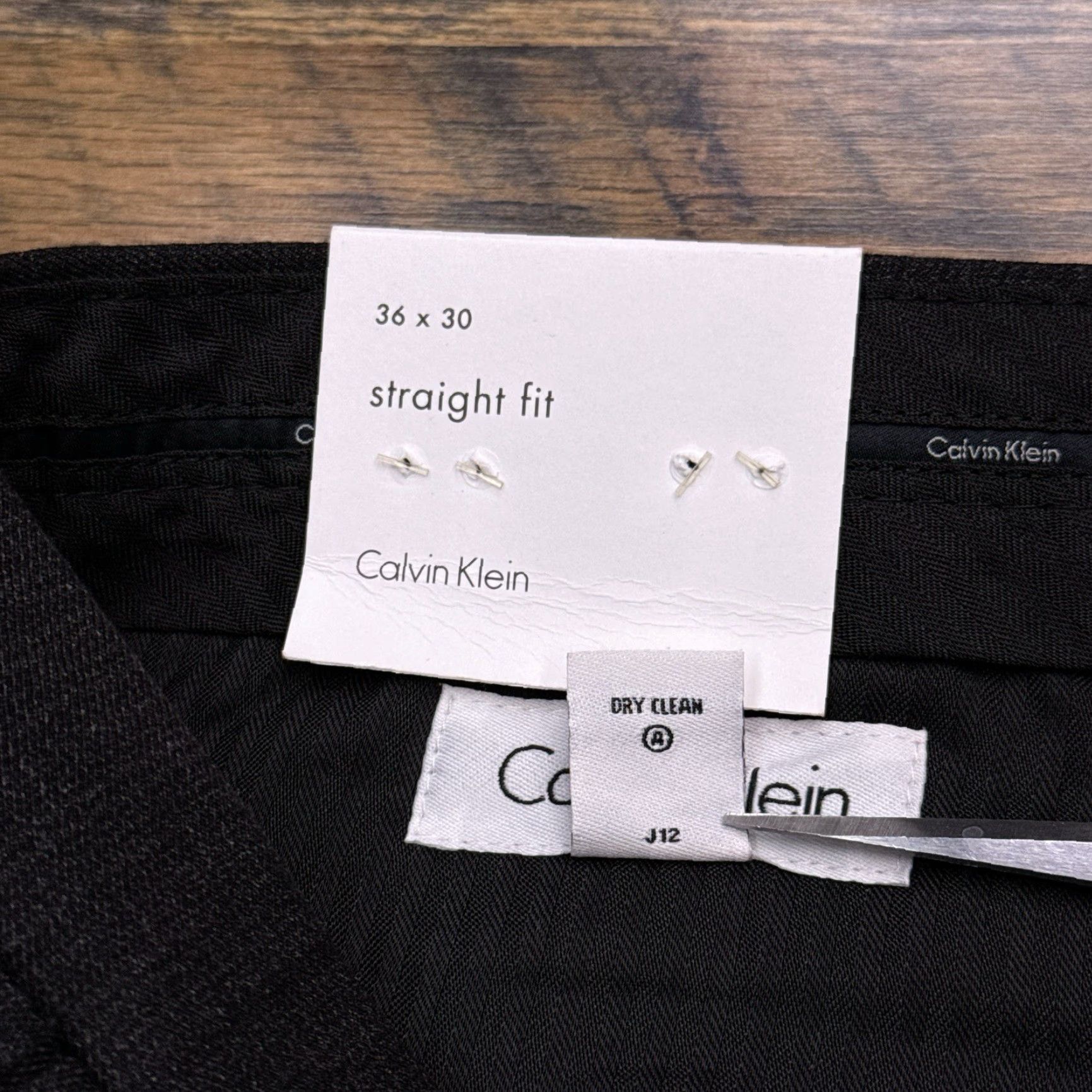 Calvin Klein Calvin Klein Dress Pants Mens 36x30 Gray Straight Fit Flat Front Zip Mid Rise New Size US 36 / EU 52 - 5 Thumbnail