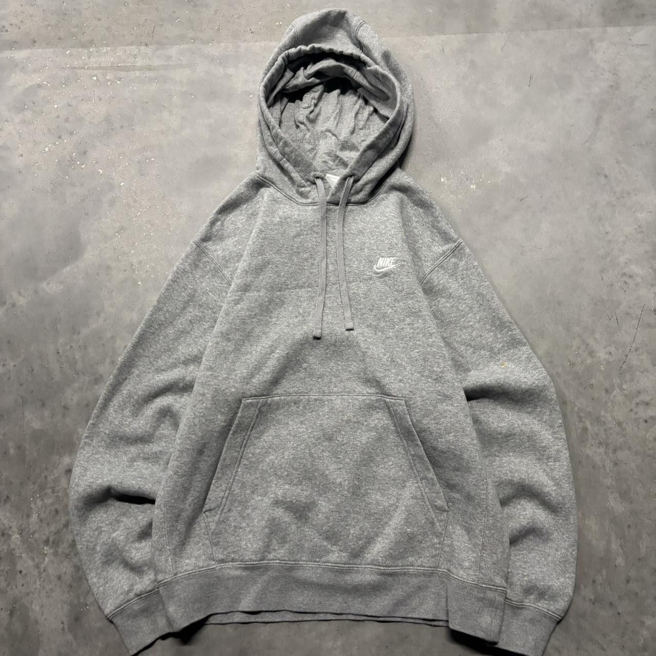 Nike × Vintage Crazy Vintage Y2K/2000s Light Grey Nike Streetwear Essential Hoodie! Size US M / EU 48-50 / 2 - 1 Thumbnail