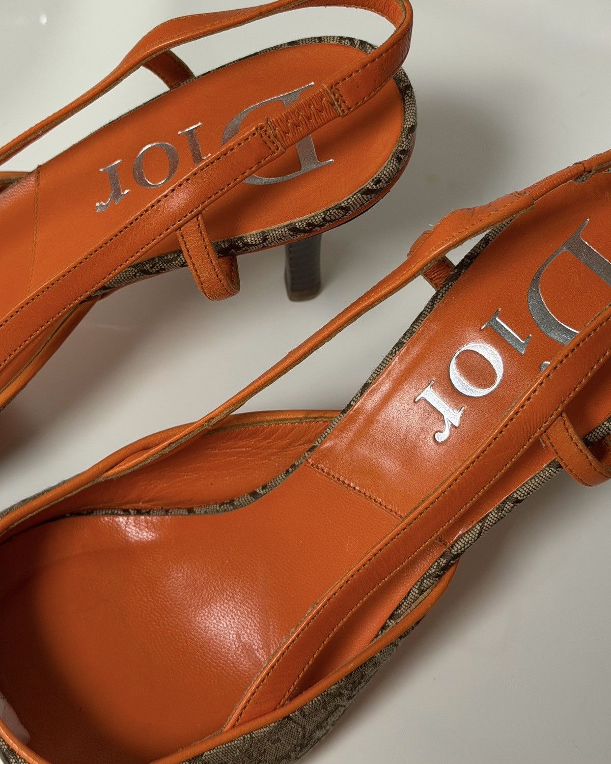 Dior CHRISTIAN DIOR 2005 Trotter Slingback Pumps with Logo Plate Size US 8 / IT 38 - 6 Thumbnail
