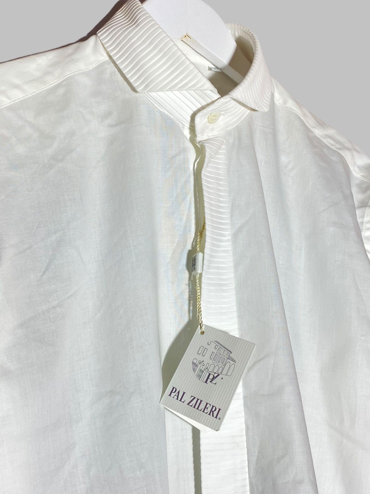 Pal Zileri Pal Zileri Gruppo Foral New Cotton Shirt Ribbed Details Size US L / EU 52-54 / 3 - 3 Thumbnail