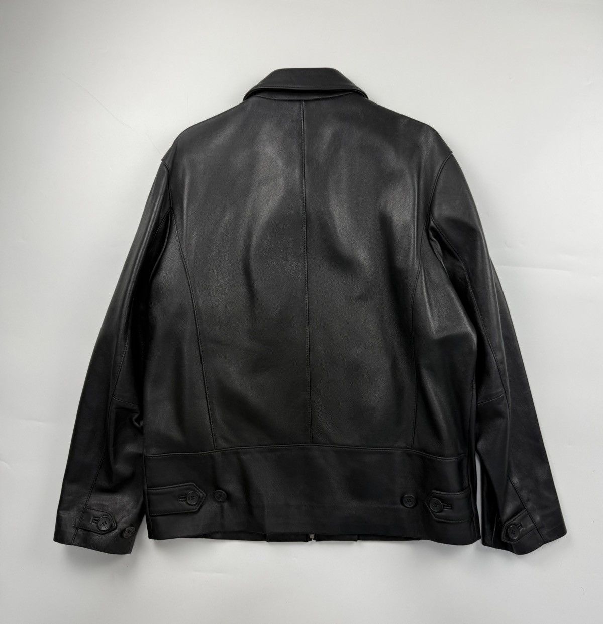 Balenciaga Vintage Balenciaga BB Logo Zip Up Leather Jacket Size US L / EU 52-54 / 3 - 2 Thumbnail