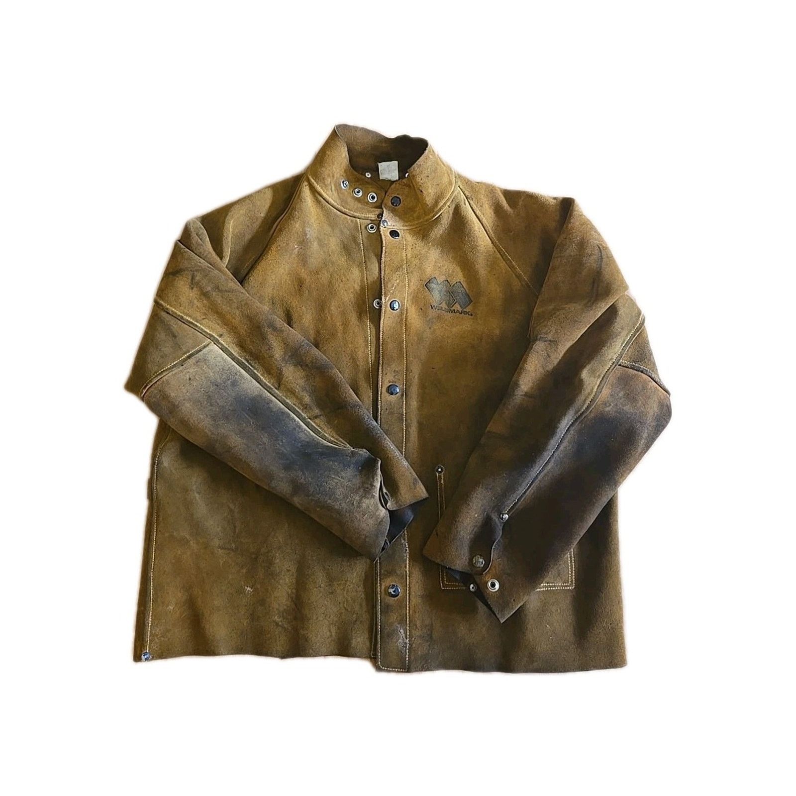 Carhartt Weldmark Flame Retardant Cowhide Leather Welding Jacket Size L / US 10 / IT 46 - 1 Thumbnail