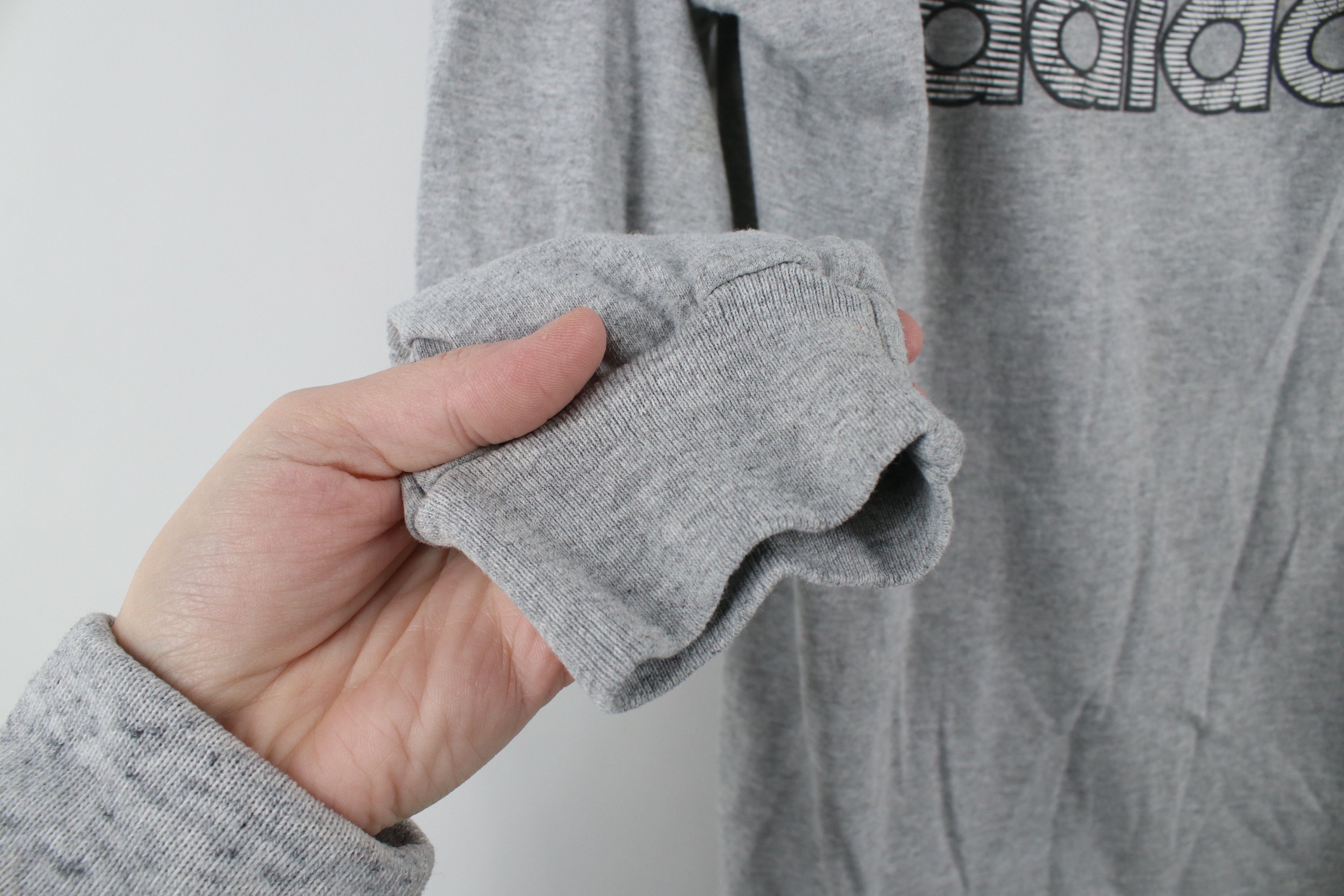 Adidas × Vintage Vintage Adidas Spell Out Big Logo Long Sleeve T-Shirt Gray Size US S / EU 44-46 / 1 - 8 Thumbnail