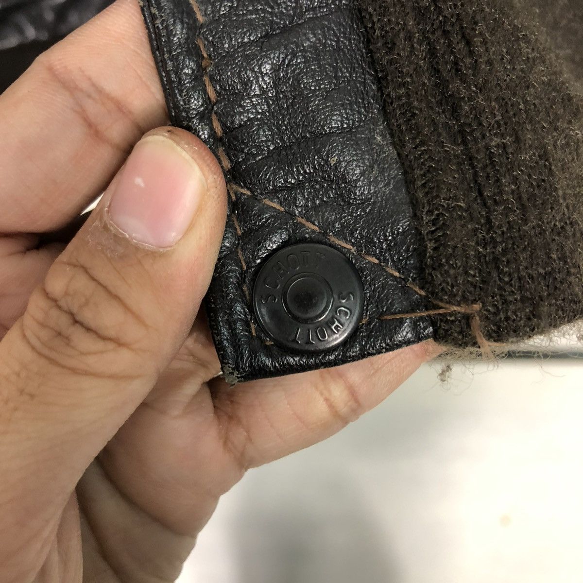 Schott 🔥VINTAGE BIKER LEATHER JACKET SCHOTT MADE IN USA BLANKET Size US M / EU 48-50 / 2 - 18 Thumbnail