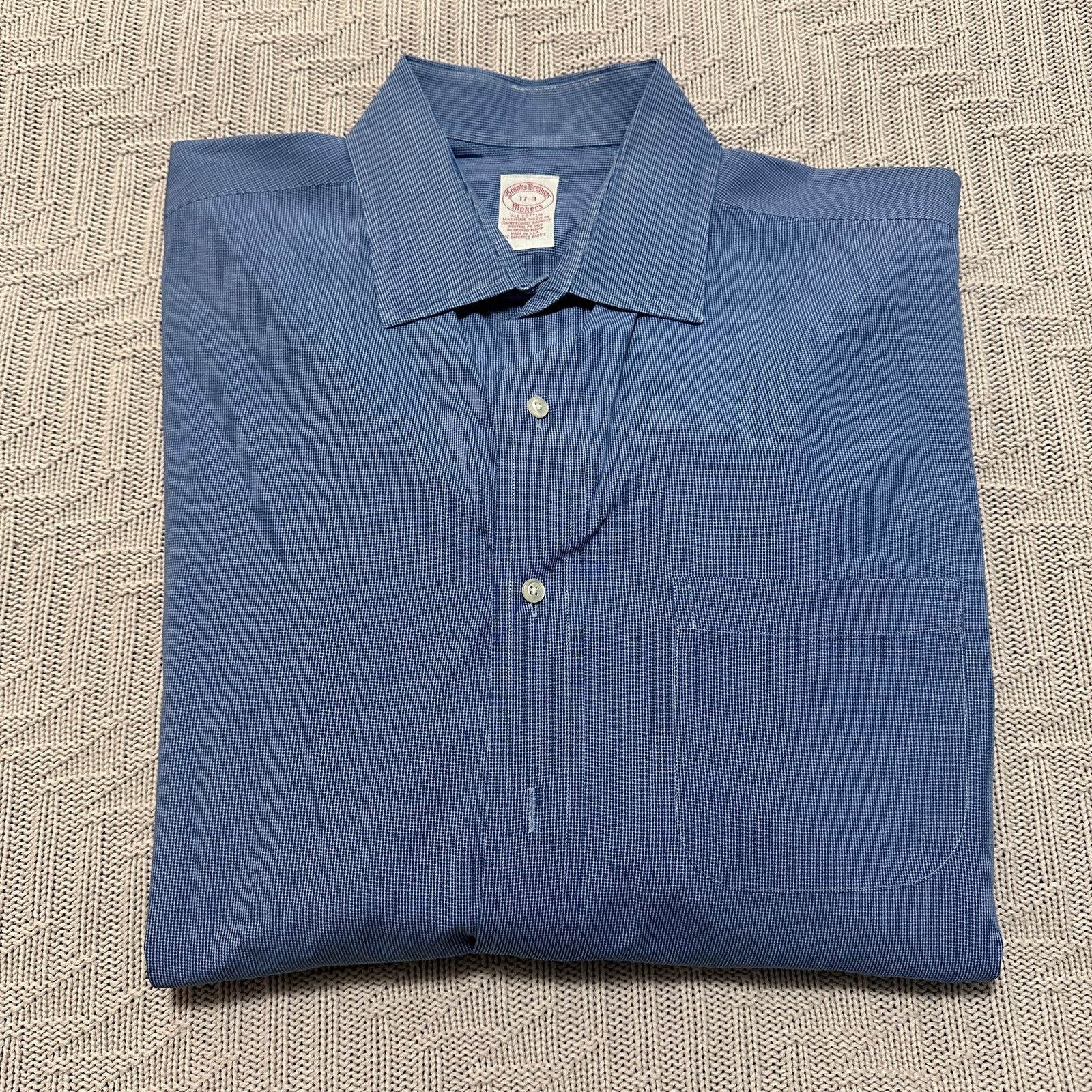 Brooks Brothers Vintage Brooks Brothers blue micro plaid button down size 17 Size US XL / EU 56 / 4 - 1 Thumbnail
