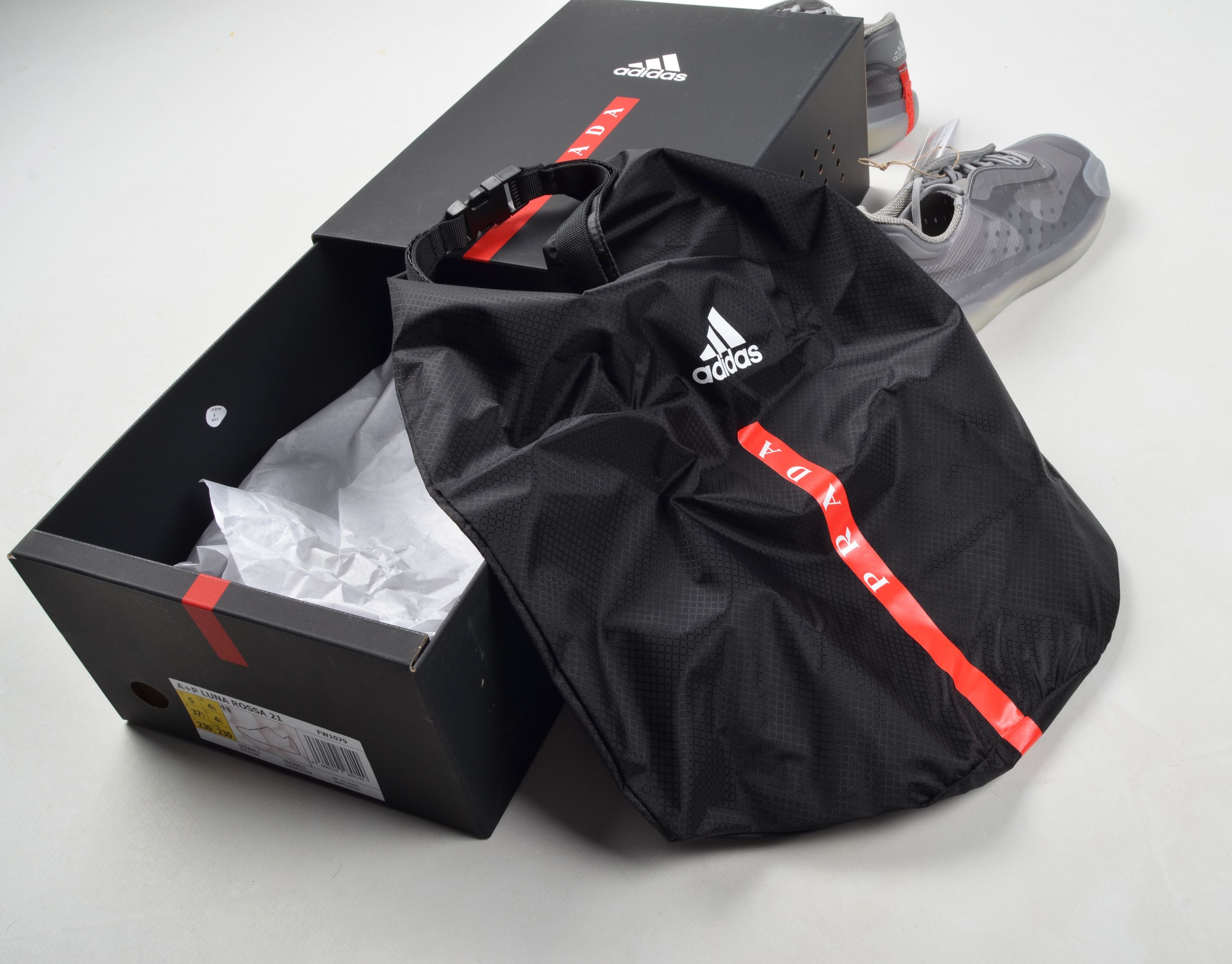 Adidas × Designer × Prada Adidas X Prada Luna Rossa 21 Core Gray Sneakers Size US 5.5 / IT 35.5 - 7 Thumbnail