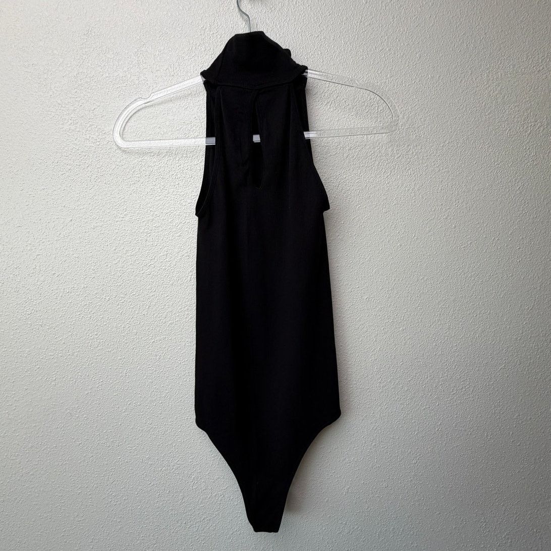Free People Free People Intimately Black Mock Neck Keyhole Back Bodysuit Size S / US 4 / IT 40 - 7 Thumbnail