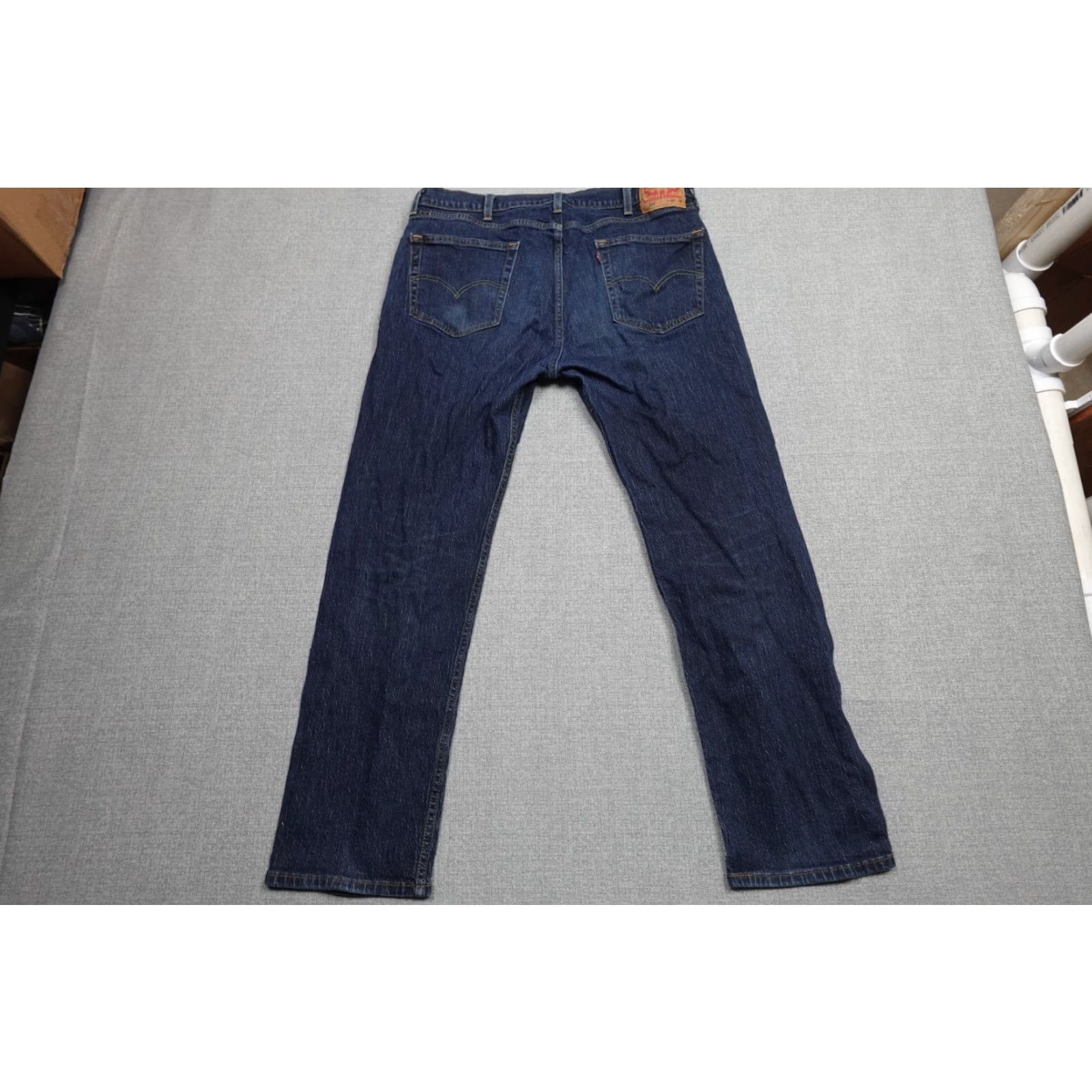 Levi's Levi's 505 Jeans Mens 38x32 Blue Dark Wash Regular Fit Western Cowboy Rancher Jeans Size US 38 / EU 54 - 4 Thumbnail