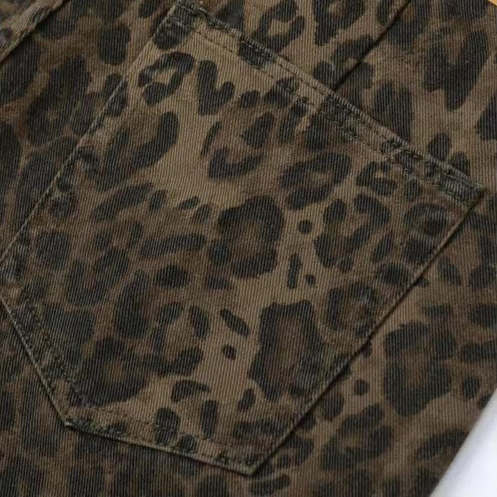 Japanese Brand Leopard print jeans Size US 33 - 10 Thumbnail