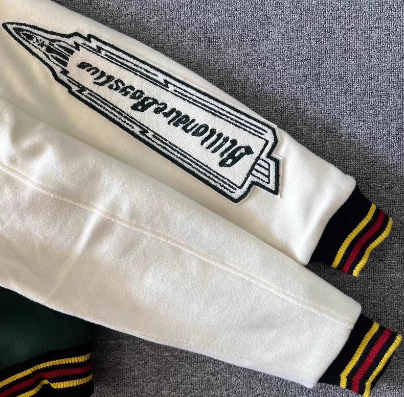 Billionaire Boys Club Green Rocket Sleeve Terry Embroidered Varsity Jacket. Q7 Size US M / EU 48-50 / 2 - 5 Thumbnail