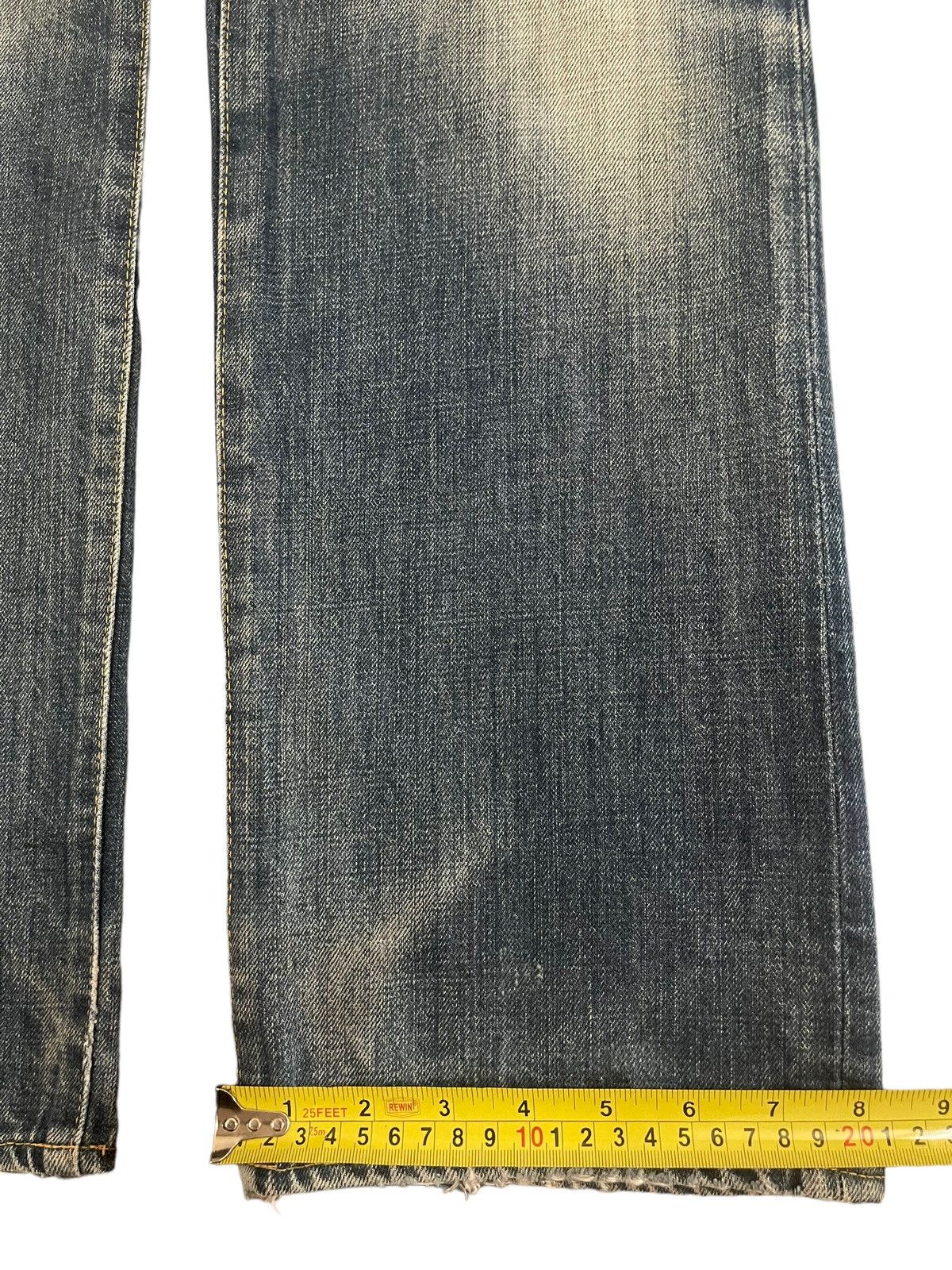45rpm Vintage Japanese 45rpm Studio Blue Wash Distress Loose Jeans Size US 32 / EU 48 - 14 Thumbnail
