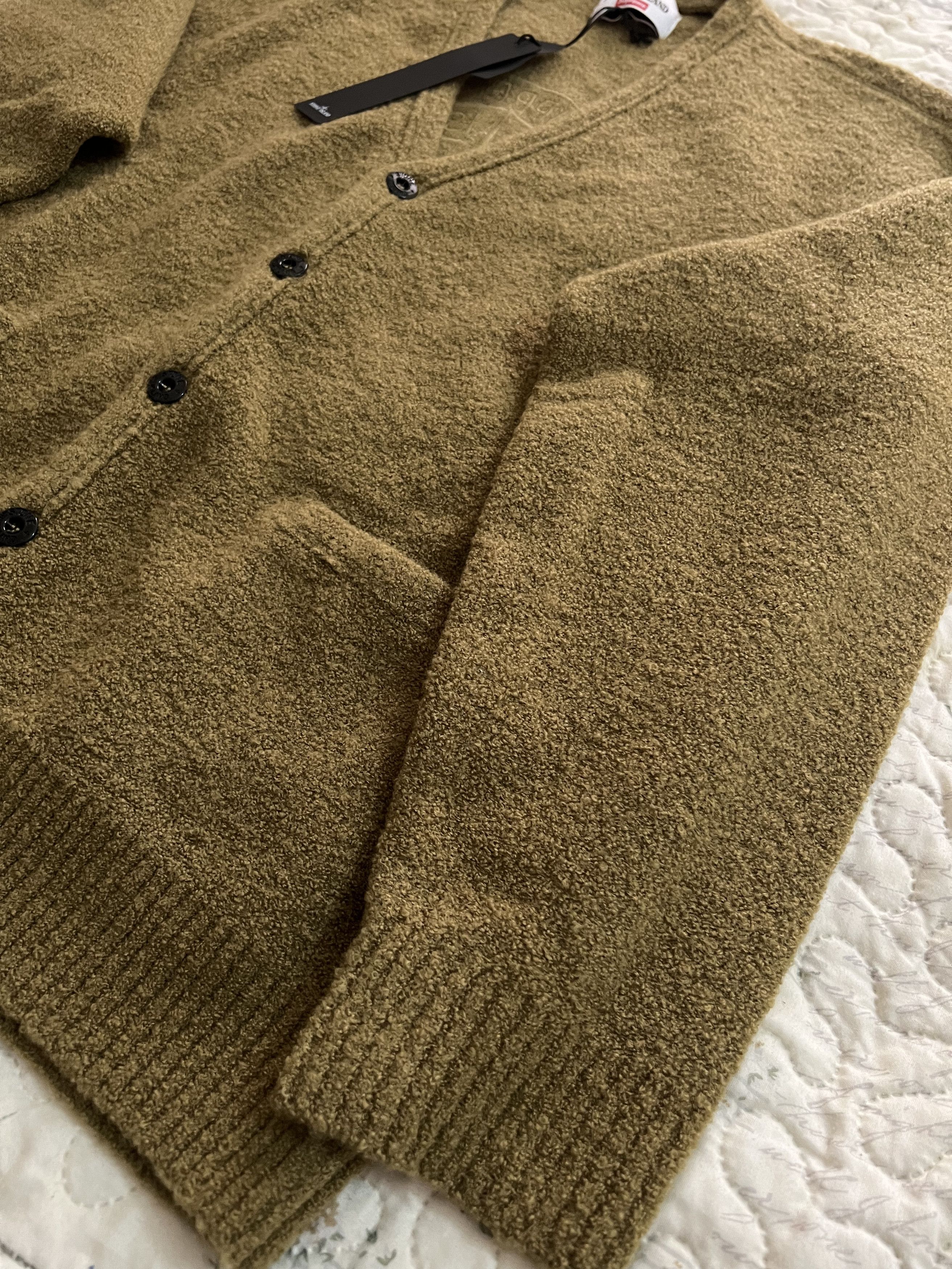 Stone Island × Supreme Supreme Stone Island Bouclé Cardigan olive M Size US M / EU 48-50 / 2 - 12 Thumbnail