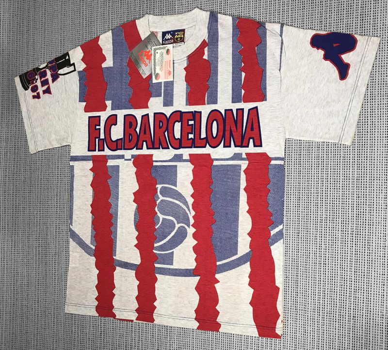Other Vintage 90's Kappa AOP F.C Barcelona T-shirt (L) Size US M / EU 48-50 / 2 - 2 Thumbnail