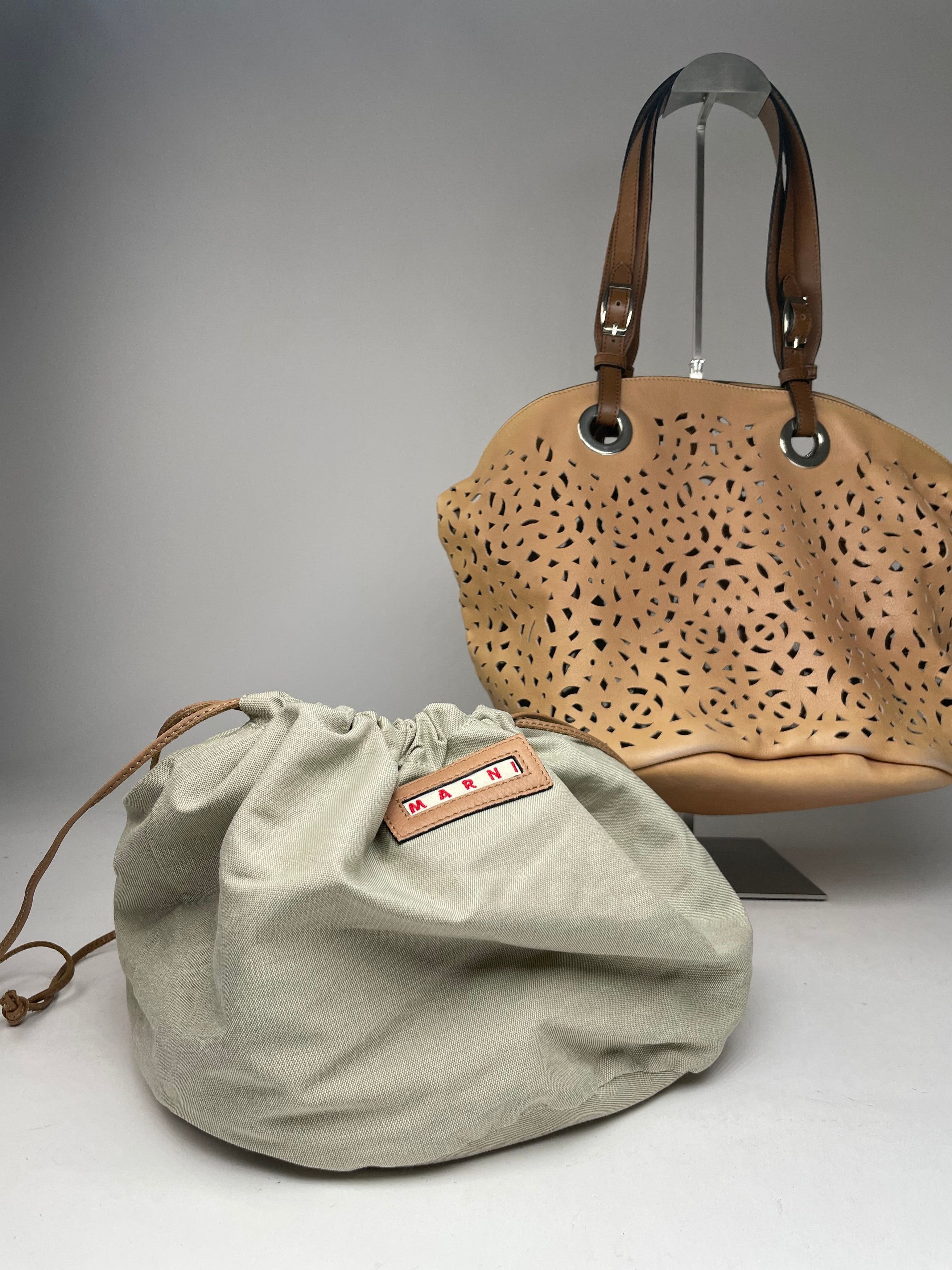 Vintage Leather Shopper Brown