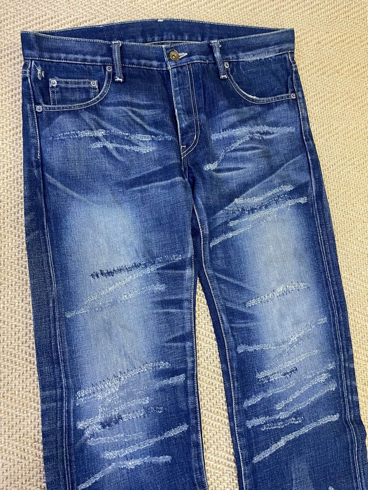 Neighborhood NEIGHBORHOOD 06EX Narrow L Jeans Washed Knife Cut Size US 34 / EU 50 - 4 Thumbnail