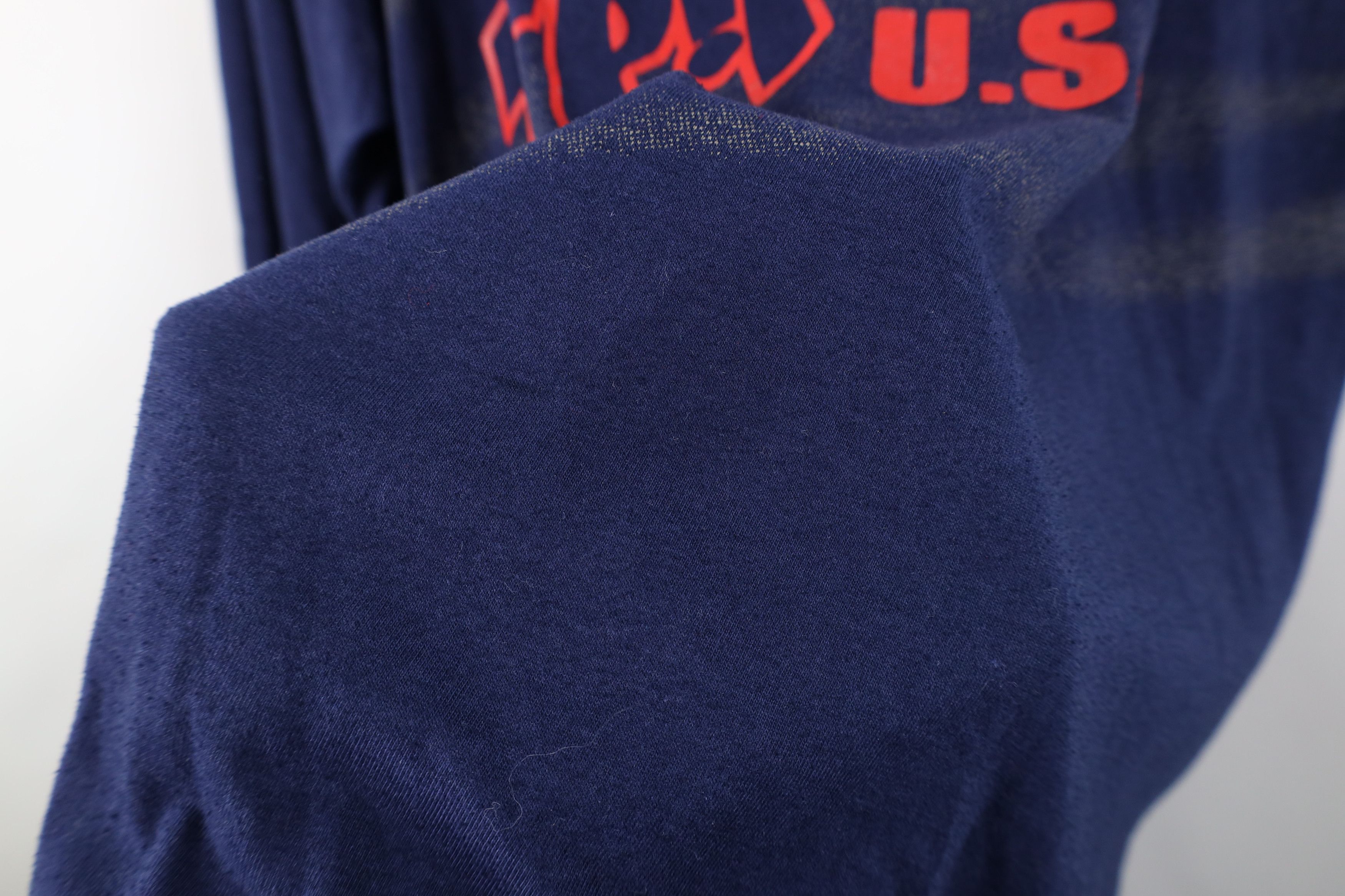 Lee Vintage 90s Lee Pipes USA Baggy Fit T-Shirt Navy Blue Size US XL / EU 56 / 4 - 6 Thumbnail