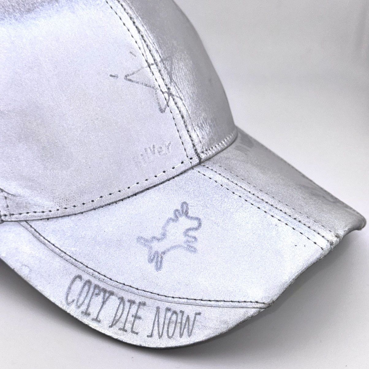 SMFK SMFK Reflective Silver All Over Graphic Sam & Frank Cap Size ONE SIZE - 9 Thumbnail