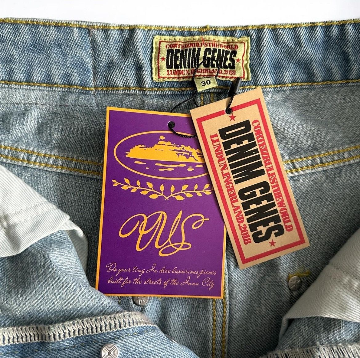 Corteiz CORTEIZ DENIM JEANS [LIGHT BLUE] Size US 30 / EU 46 - 4 Thumbnail