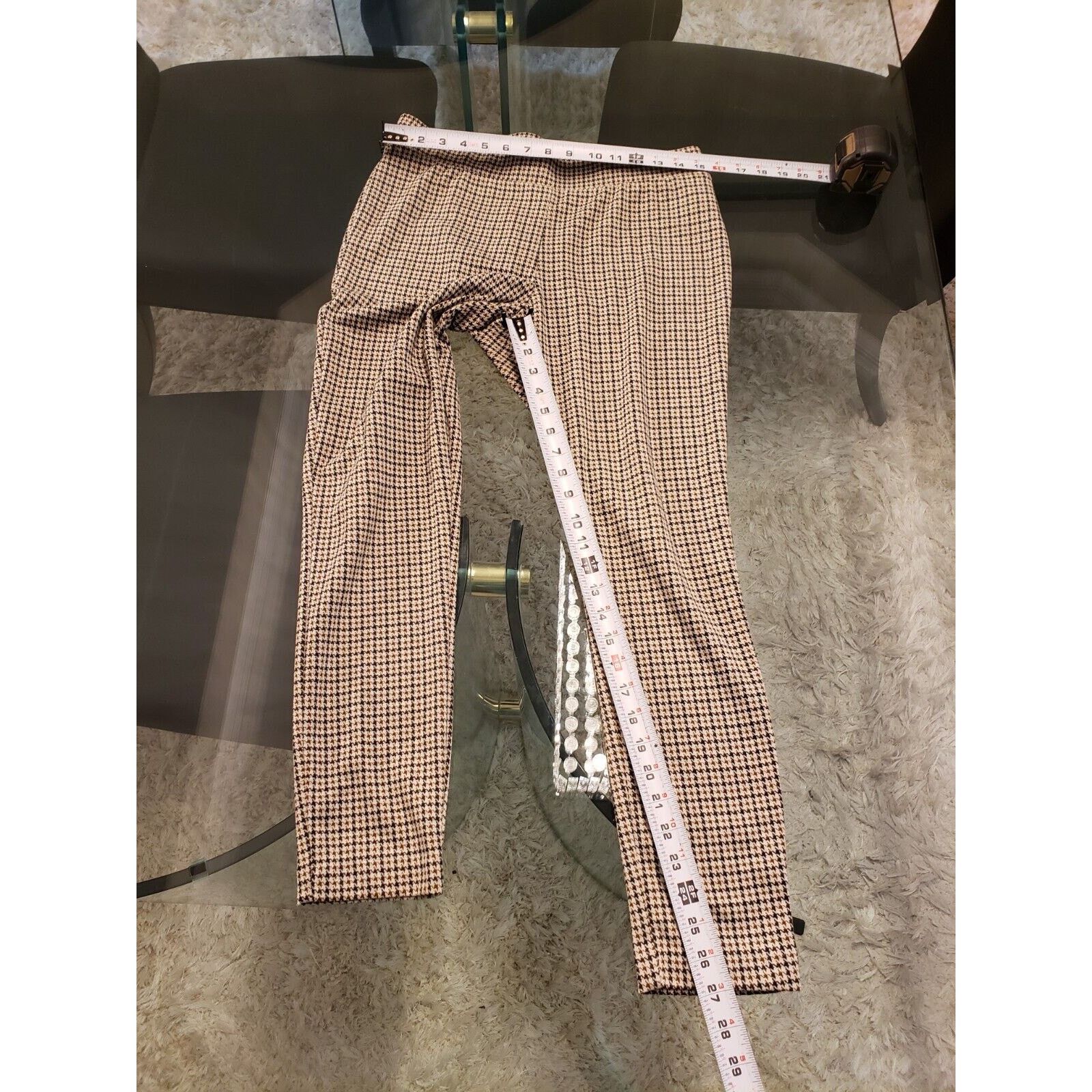 Other Cooper & Ella Houndstooth Polyester Straight Leg Pants M Size 27" / US 4 / IT 40 - 6 Thumbnail