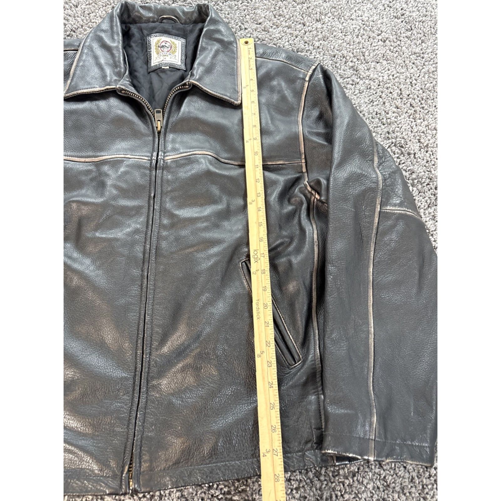 Vintage VINTAGE Cinch Leather Jacket XL Black Bomber Jacket Pockets 80s 90s Cowboy Biker Unisex Adults Full Zip Weathergear All Seasons Size US XL / EU 56 / 4 - 2 Thumbnail