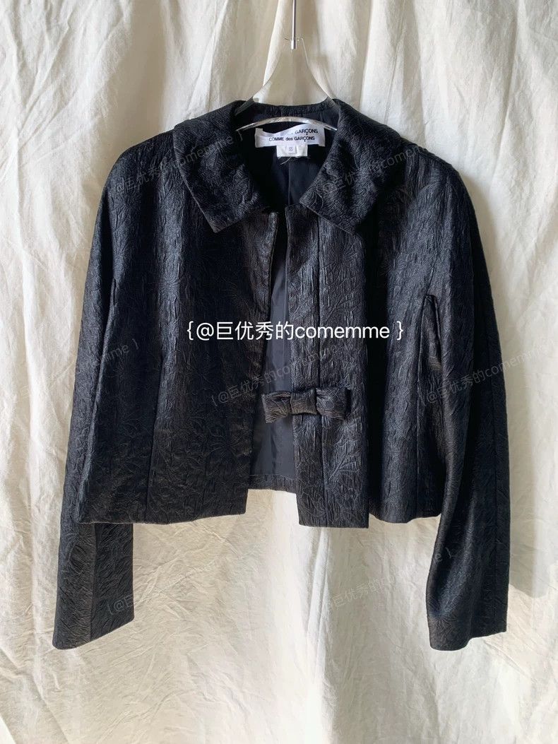 Comme des Garcons Comme Des Garcons Black lapel bow embellishment embossed d Size XS / US 0-2 / IT 36-38 - 3 Thumbnail