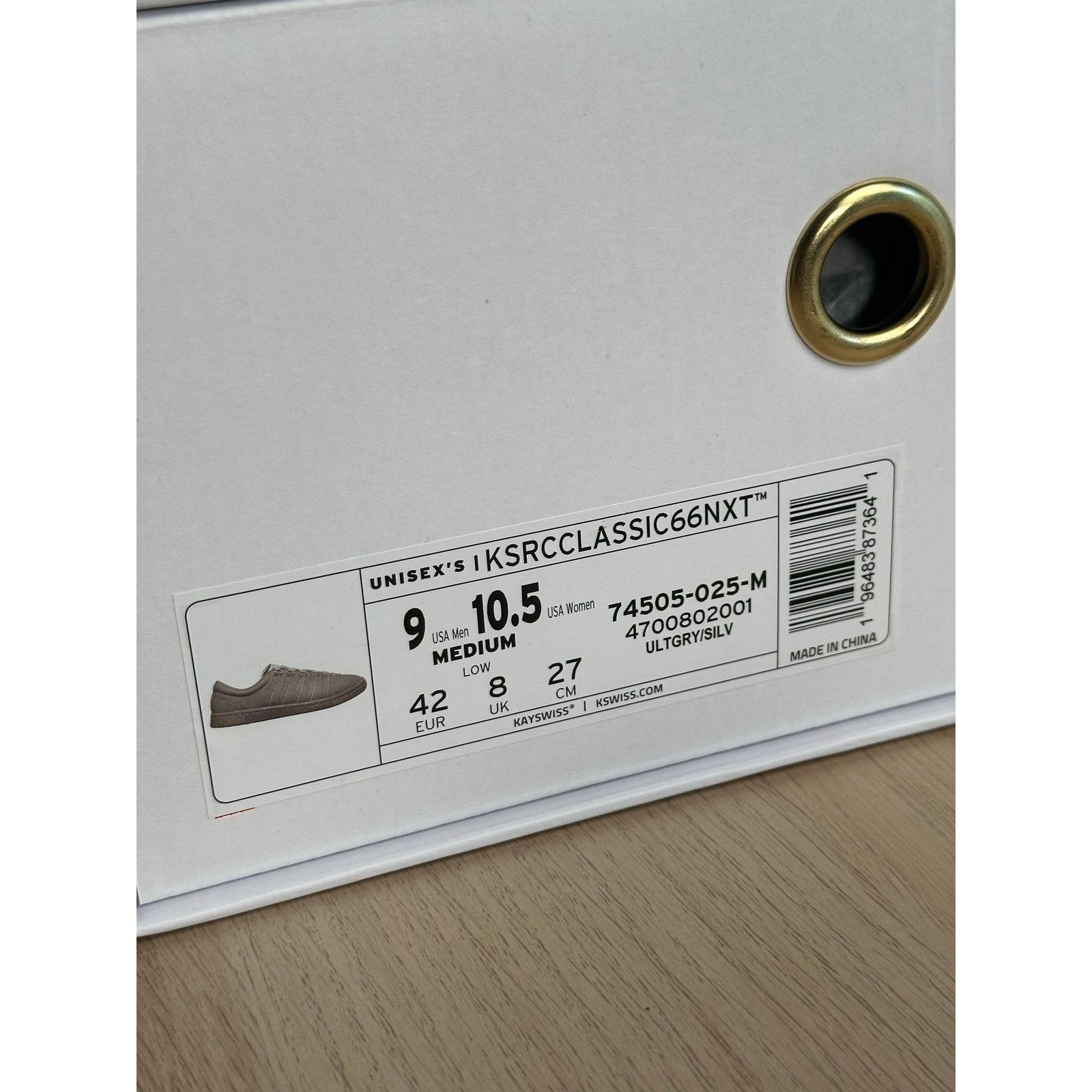 K-Swiss K-Swiss x Anwar Carrots Classic 66 NXT Grey Sneaker-Size 9M Size US 9 / EU 42 - 9 Thumbnail