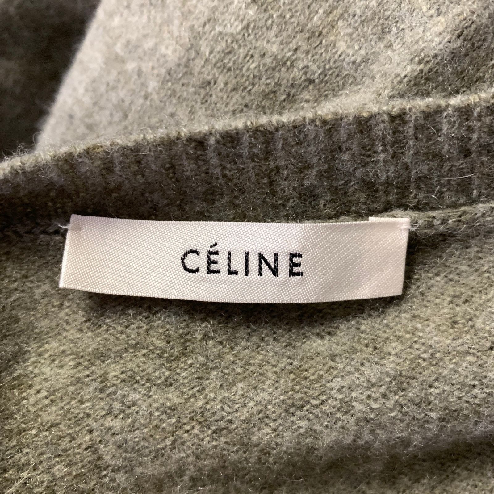 Celine CELINE Size M Khaki Green Wool Cashmere Wrap Pullover Size M / US 6-8 / IT 42-44 - 5 Thumbnail