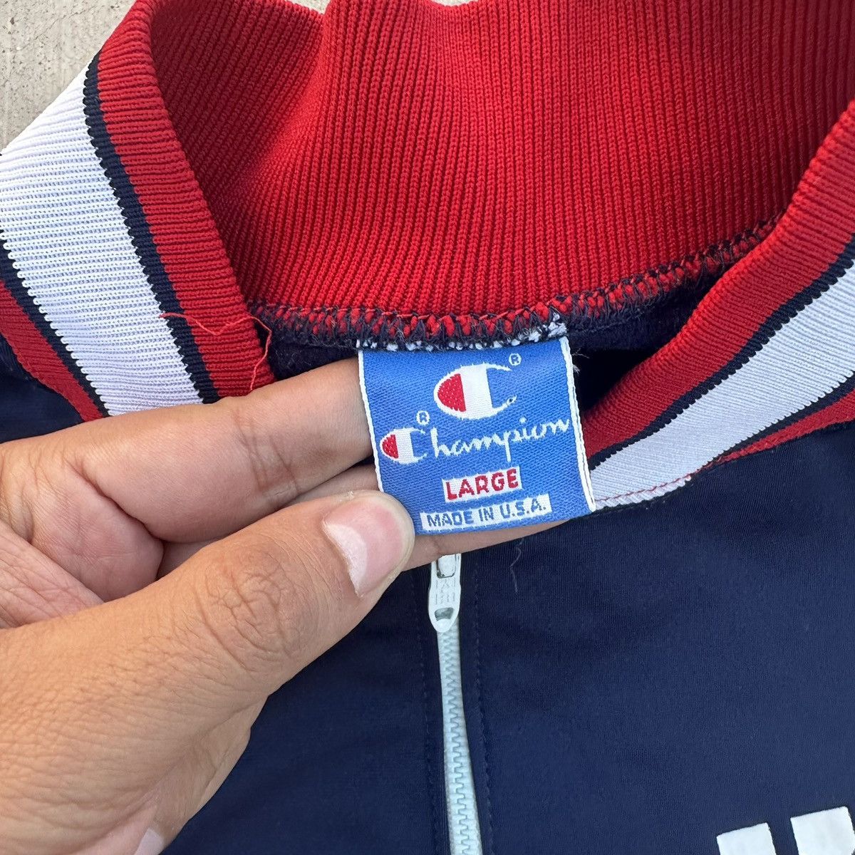Champion Vintage Champion USA Olympic Track Jacket Navy/Red Large Size US L / EU 52-54 / 3 - 3 Thumbnail