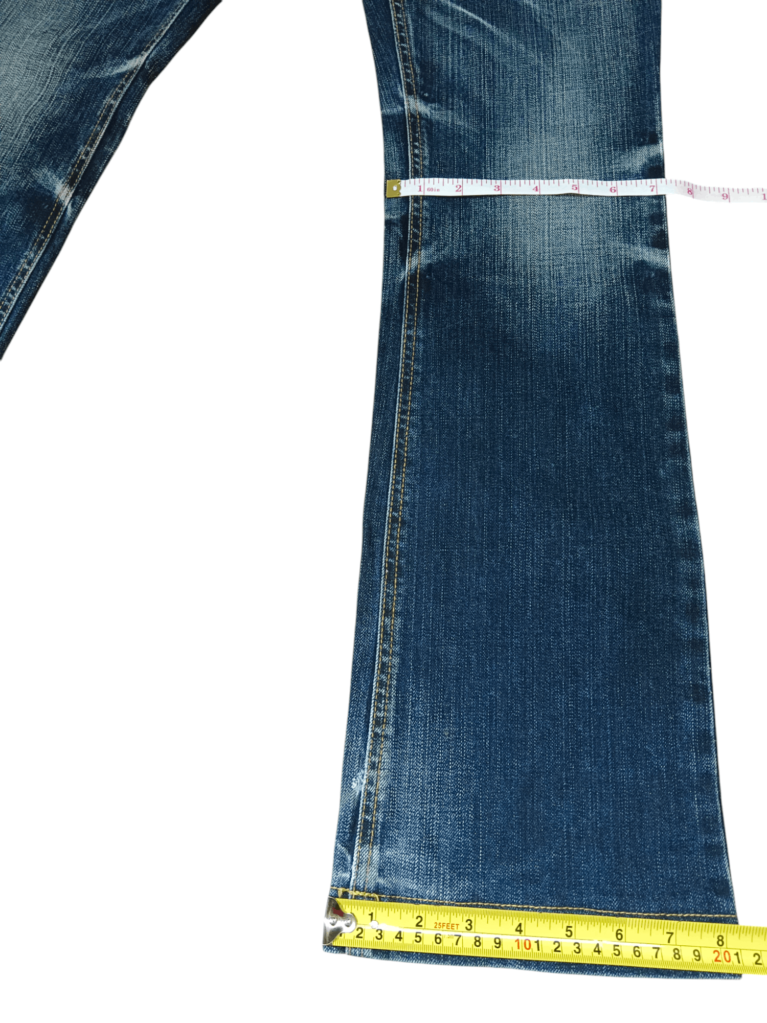 Michel Klein Michel Klien Clawmark Grunge Skinny Flare Denim Size US 30 / EU 46 - 13 Thumbnail