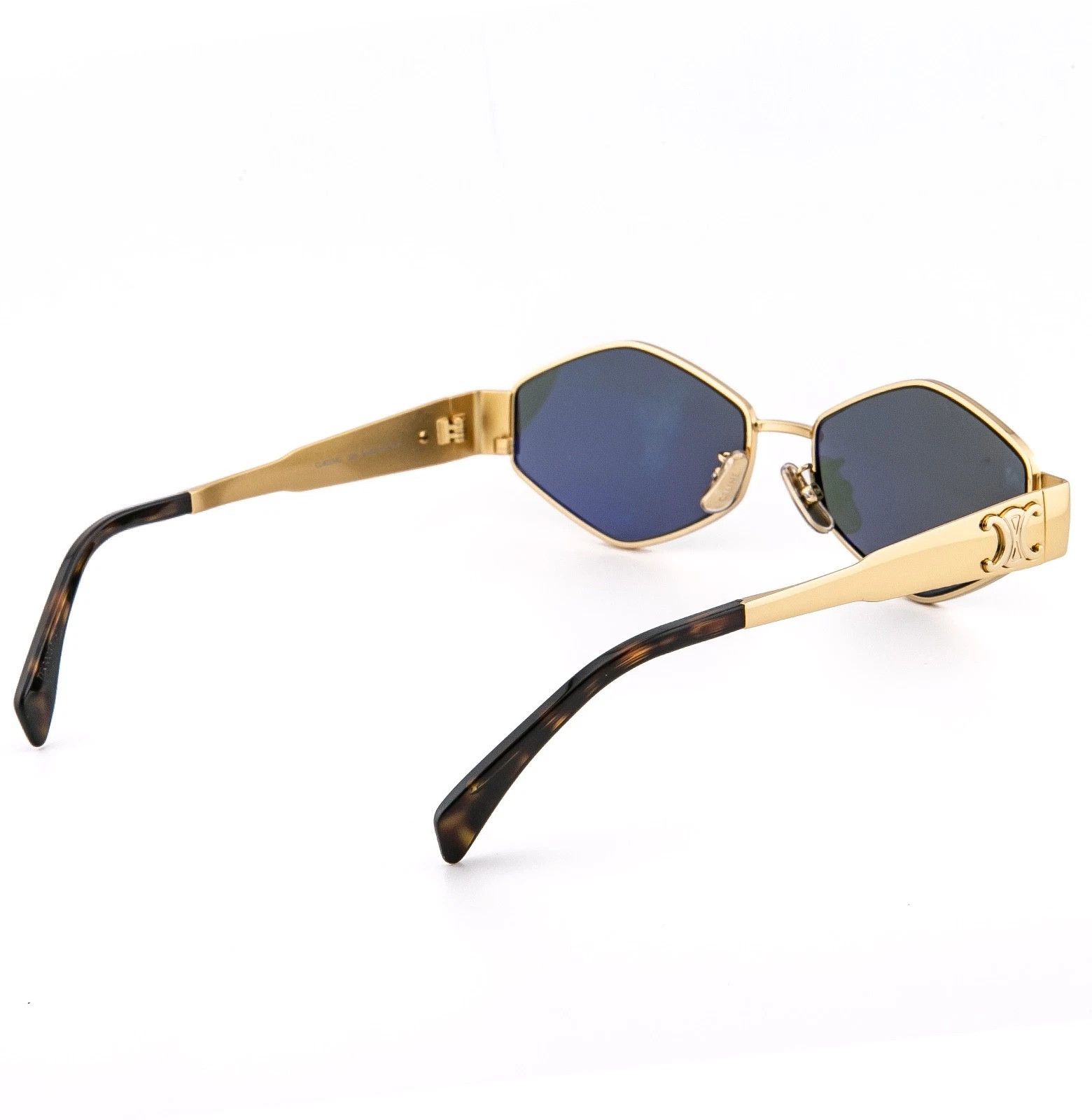 Celine CELINE CL40254U 40254 METAL TRIOMPHE Gold Sunglasses 30N Size ONE SIZE - 4 Thumbnail