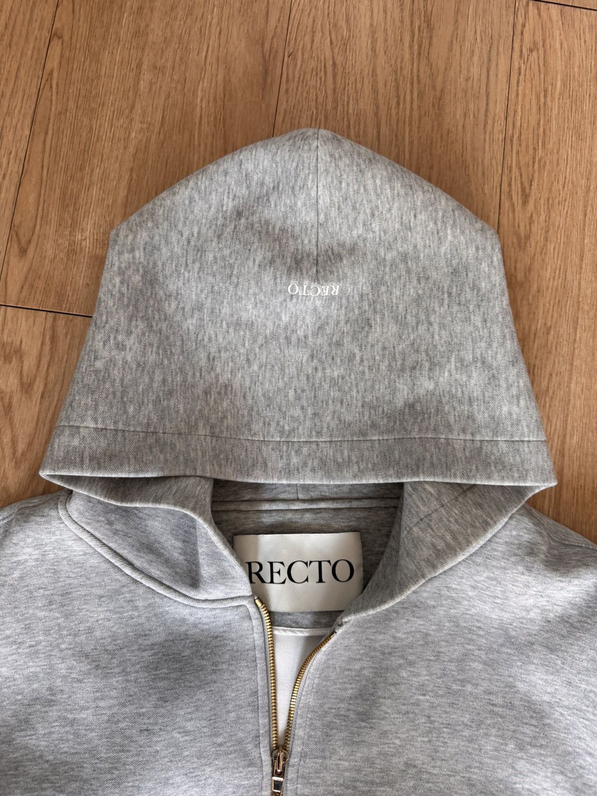RECTO RECTO Logo Detail Zip Hoodie Grey Size L Size US L / EU 52-54 / 3 - 10 Thumbnail