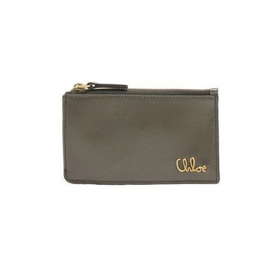 Chloe Chloe Iconic Flannel Gray Shiny Leather Wallet New & Authent Size ONE SIZE - 1 Thumbnail