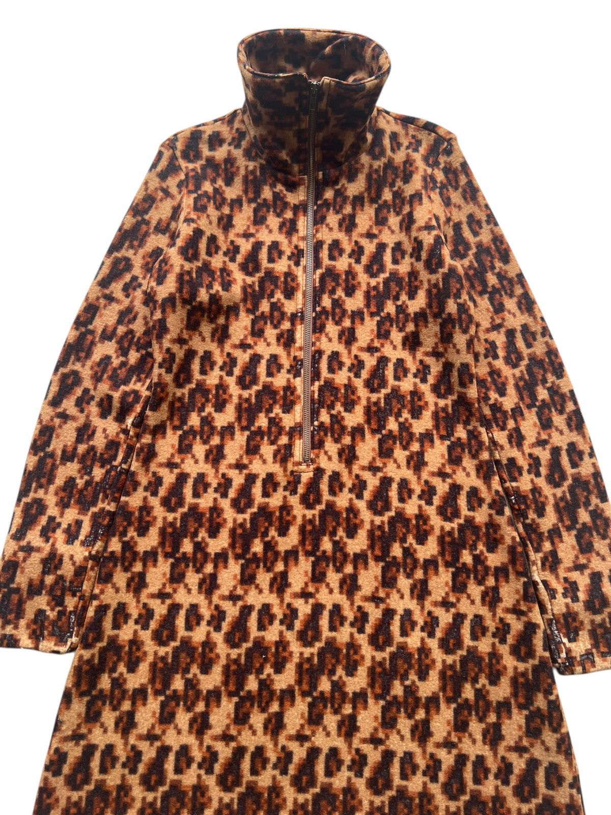 Beauty Beast 🔥 Rare Pick Beauty Beast Leopard Half Zip Coat Dress Size M / US 6-8 / IT 42-44 - 6 Thumbnail