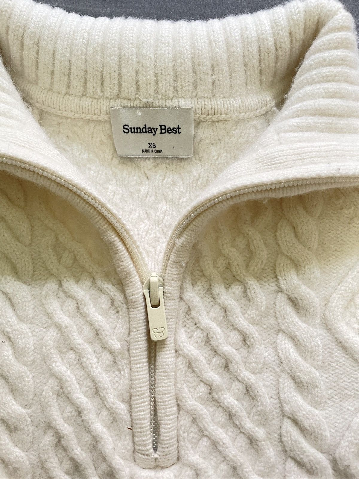 Aritzia Aritzia 🤍 Boreal Cable Knit Zip Sweater – XS Size XS / US 0-2 / IT 36-38 - 2 Thumbnail