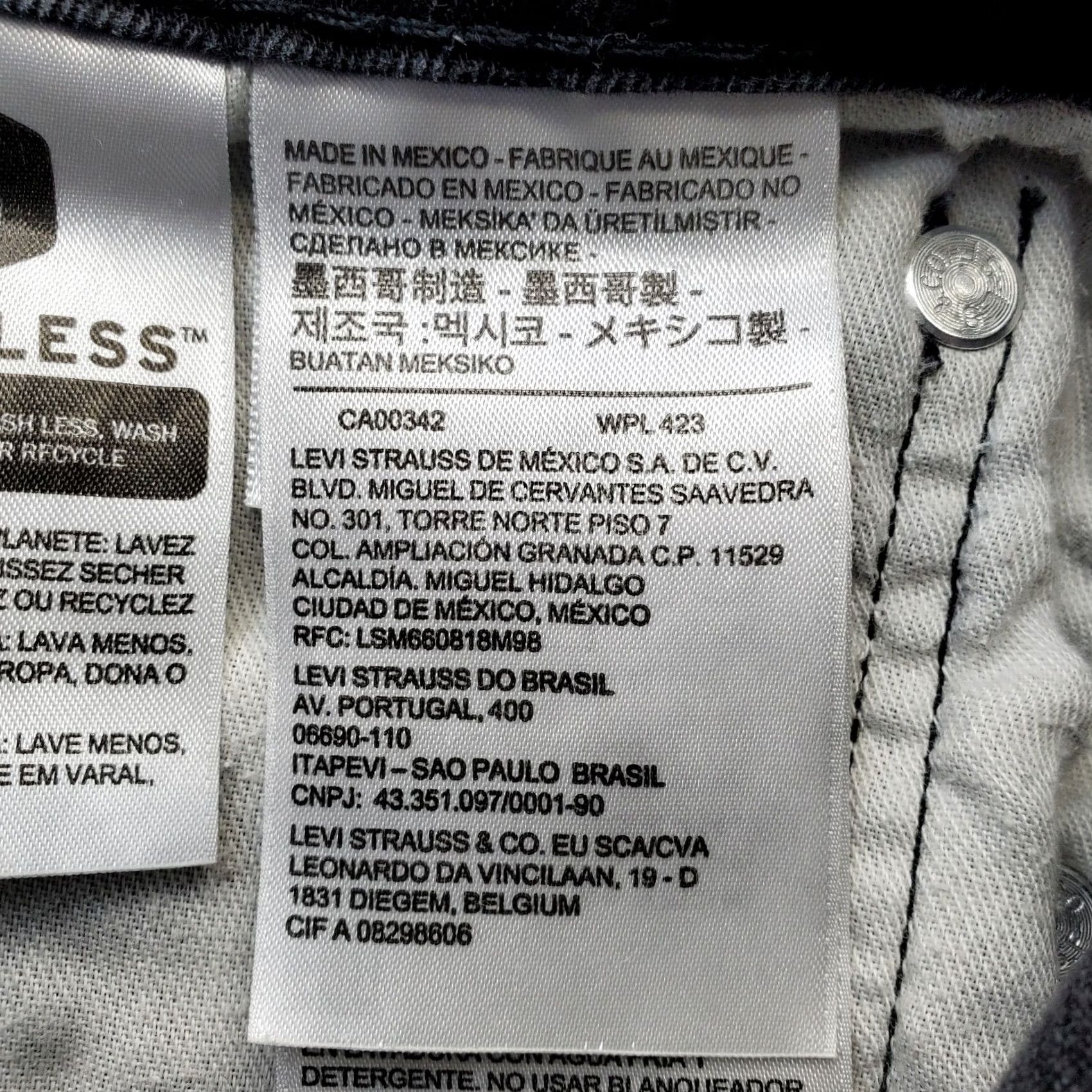Levi's Levi's 502 Jeans Mens 33 Black Denim Stretch Comfort 5-Pocket Regular Straight Size US 33 - 7 Thumbnail
