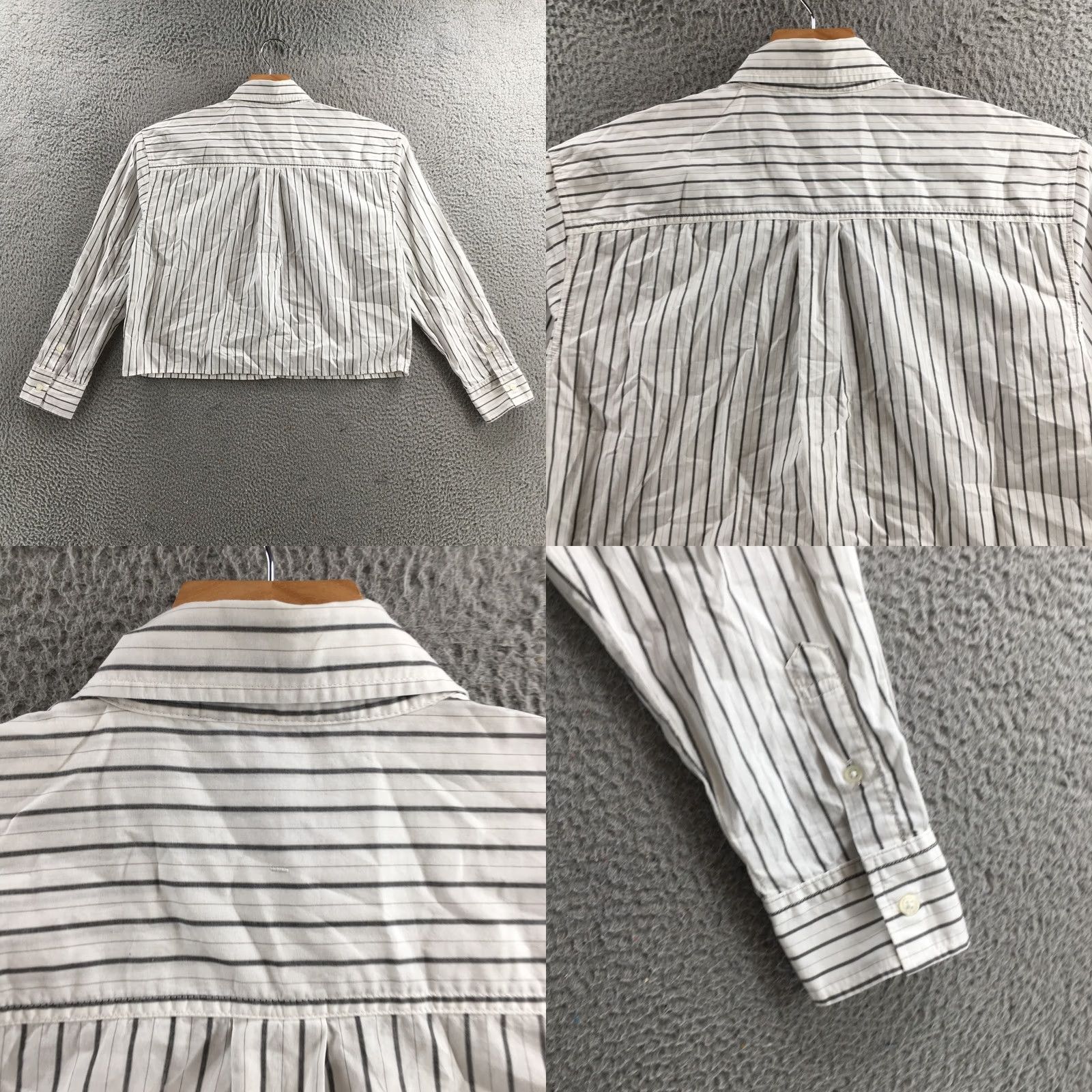 Banana Republic Banana Republic Button-Up Shirt Womens S Black White Collared Long Sleeves Dress Shirt Shirt Size S / US 4 / IT 40 - 8 Thumbnail
