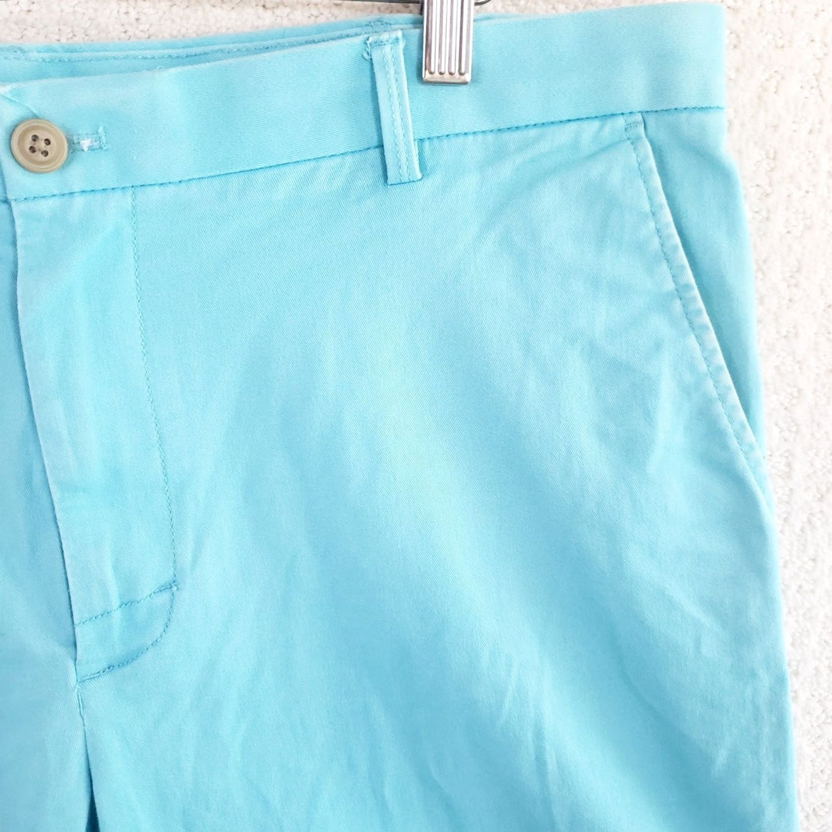 Izod VINTAGE Izod Saltwater Stretch Chino Shorts Men 36 10 Aqua Blue Cotton Spandex Size US 36 / EU 52 - 4 Thumbnail